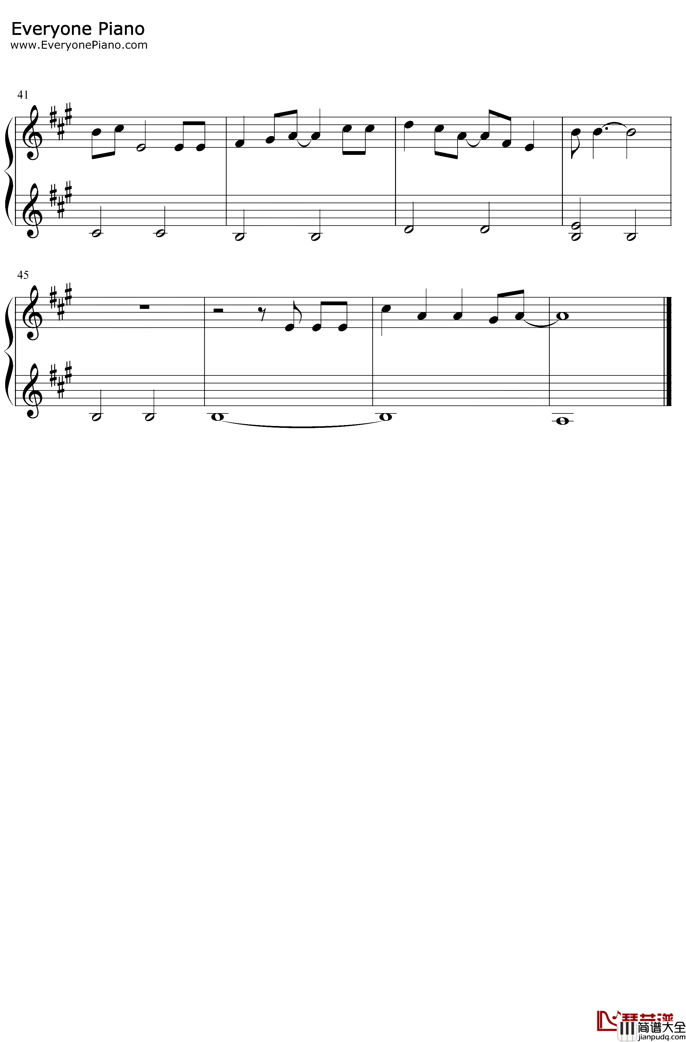 希望之花钢琴谱_千菅春香_光遇版