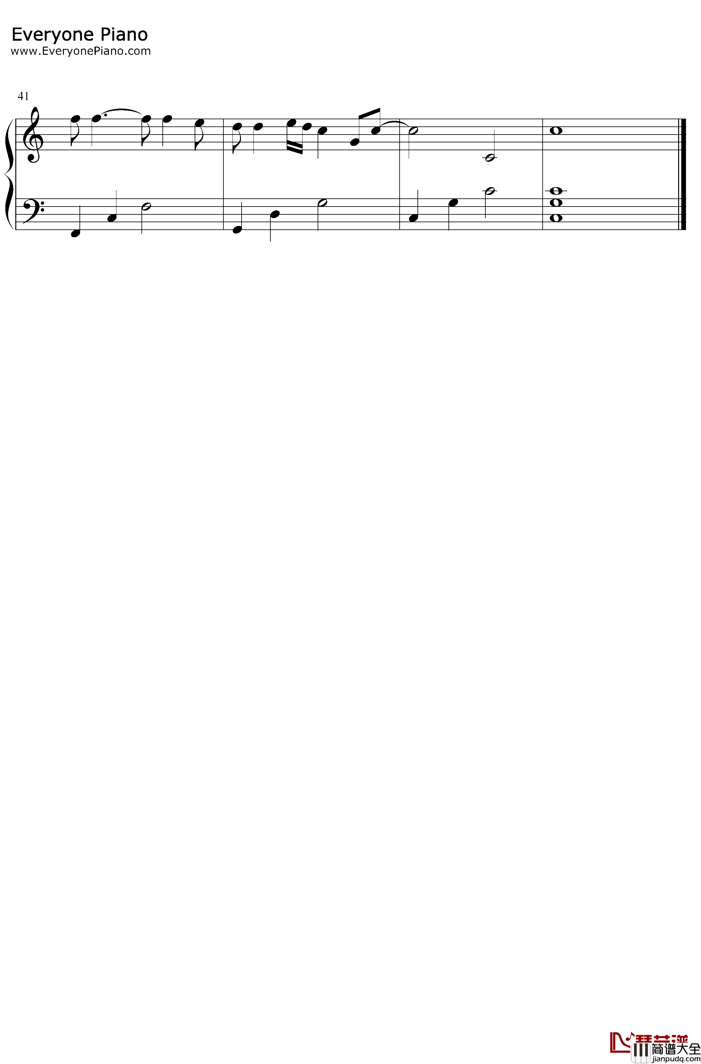 Wonderful_Tonight钢琴谱_EricClapton_C调简单版_迷人之夜