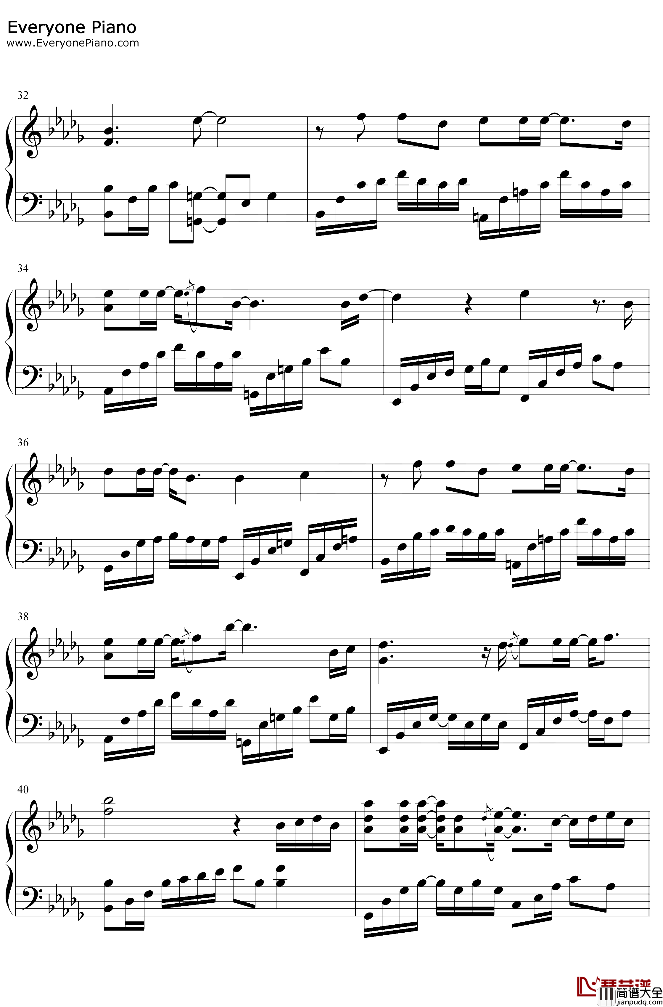 尘埃钢琴谱_家家_步步惊情ED_我的爱像尘埃散落在边疆地带_抖音热歌