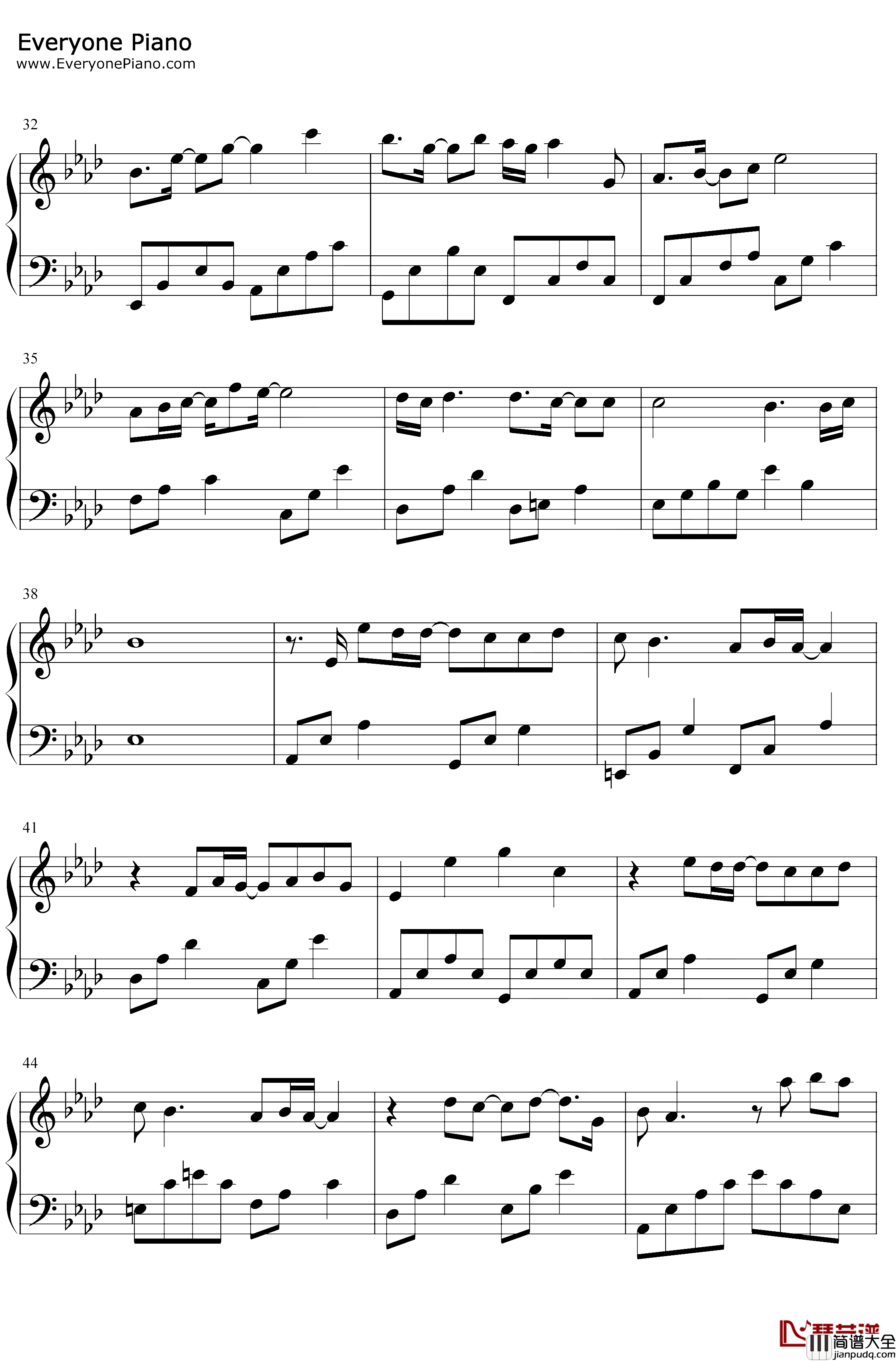 年少的歌钢琴谱_任然_二十不惑片尾曲