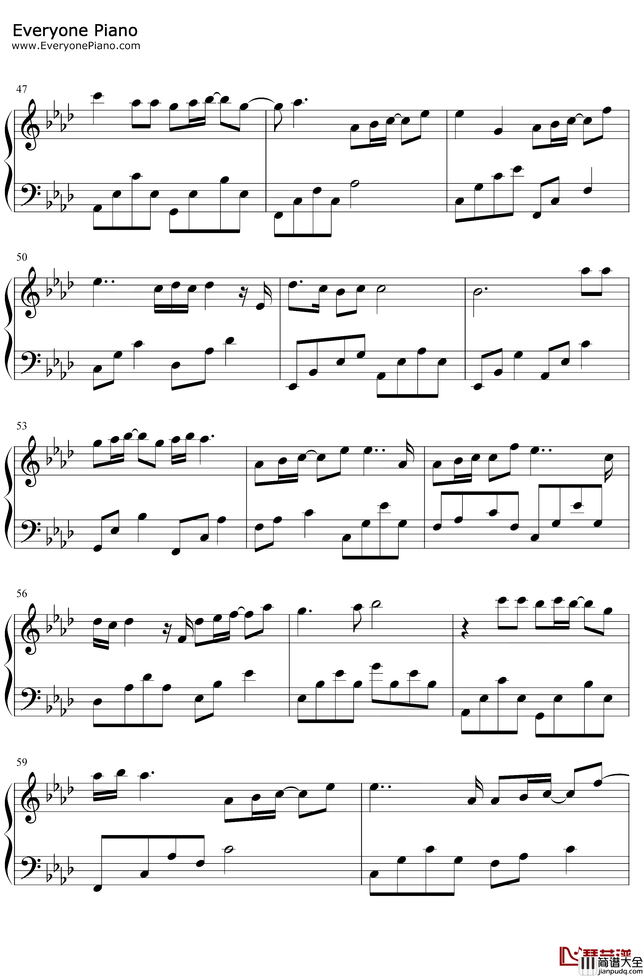 年少的歌钢琴谱_任然_二十不惑片尾曲