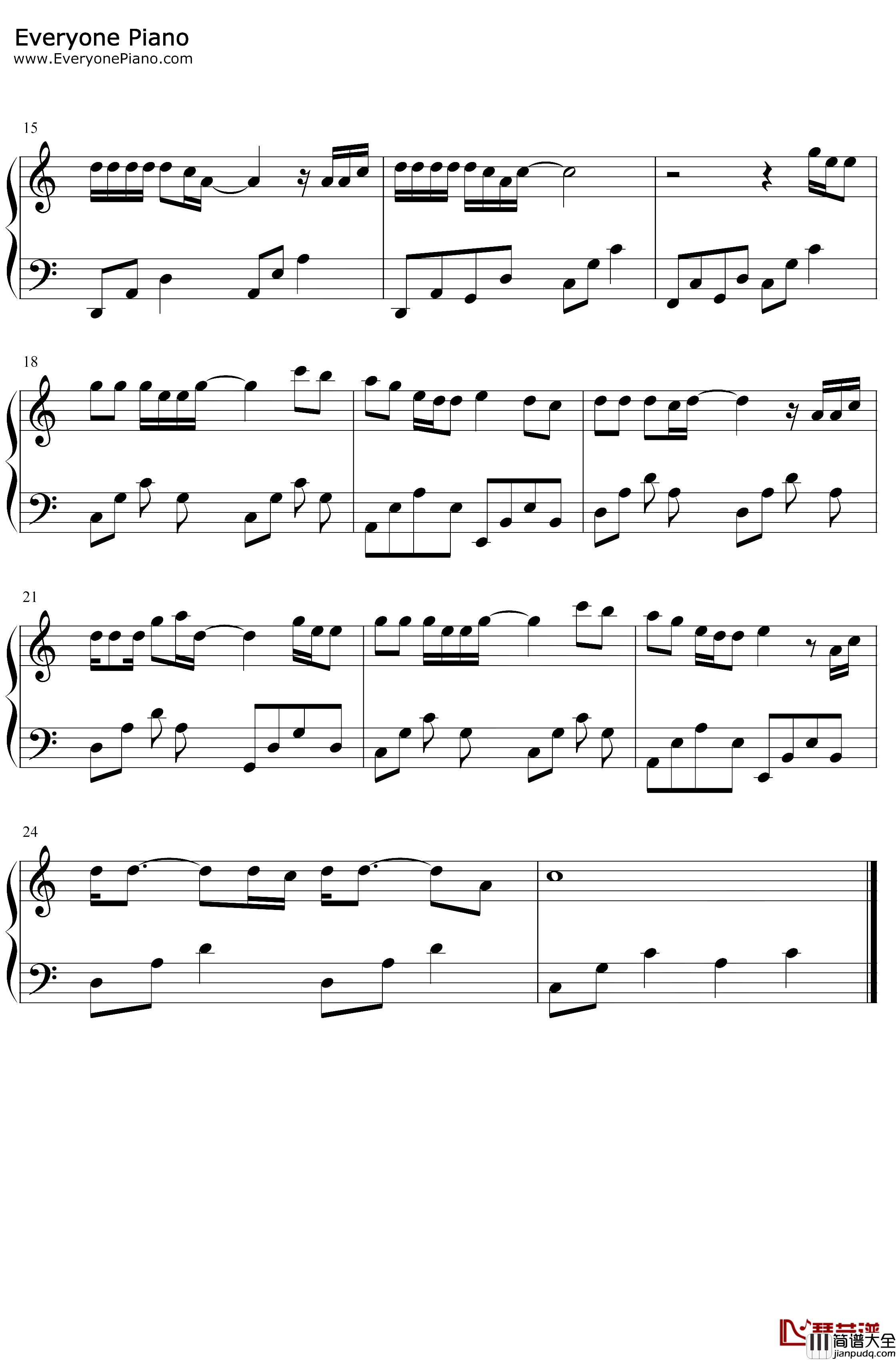 壮志在我胸钢琴谱_成龙_C调简单版_成龙励志歌曲