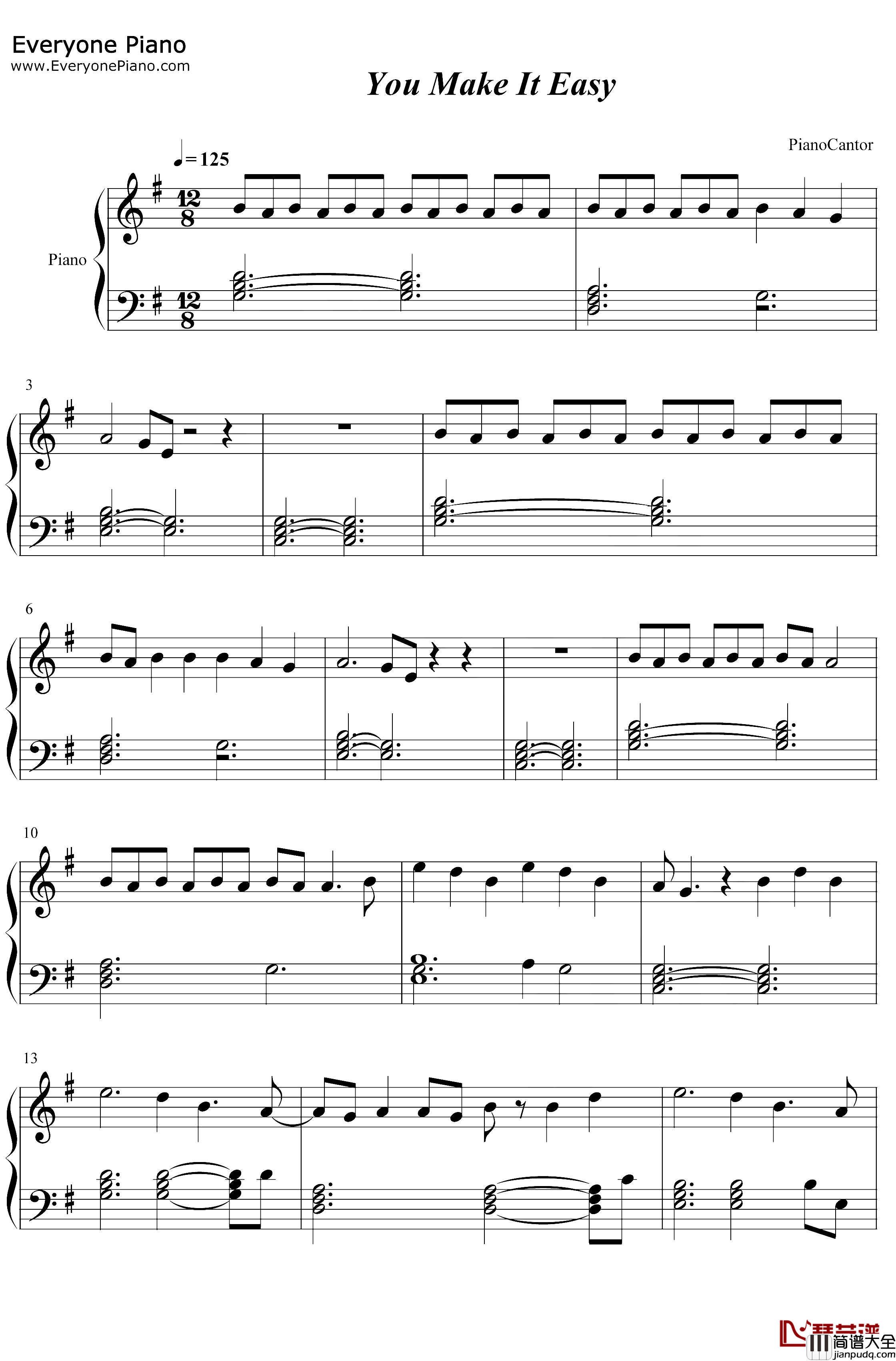 You_Make_It_Easy钢琴谱_Jason_Aldean