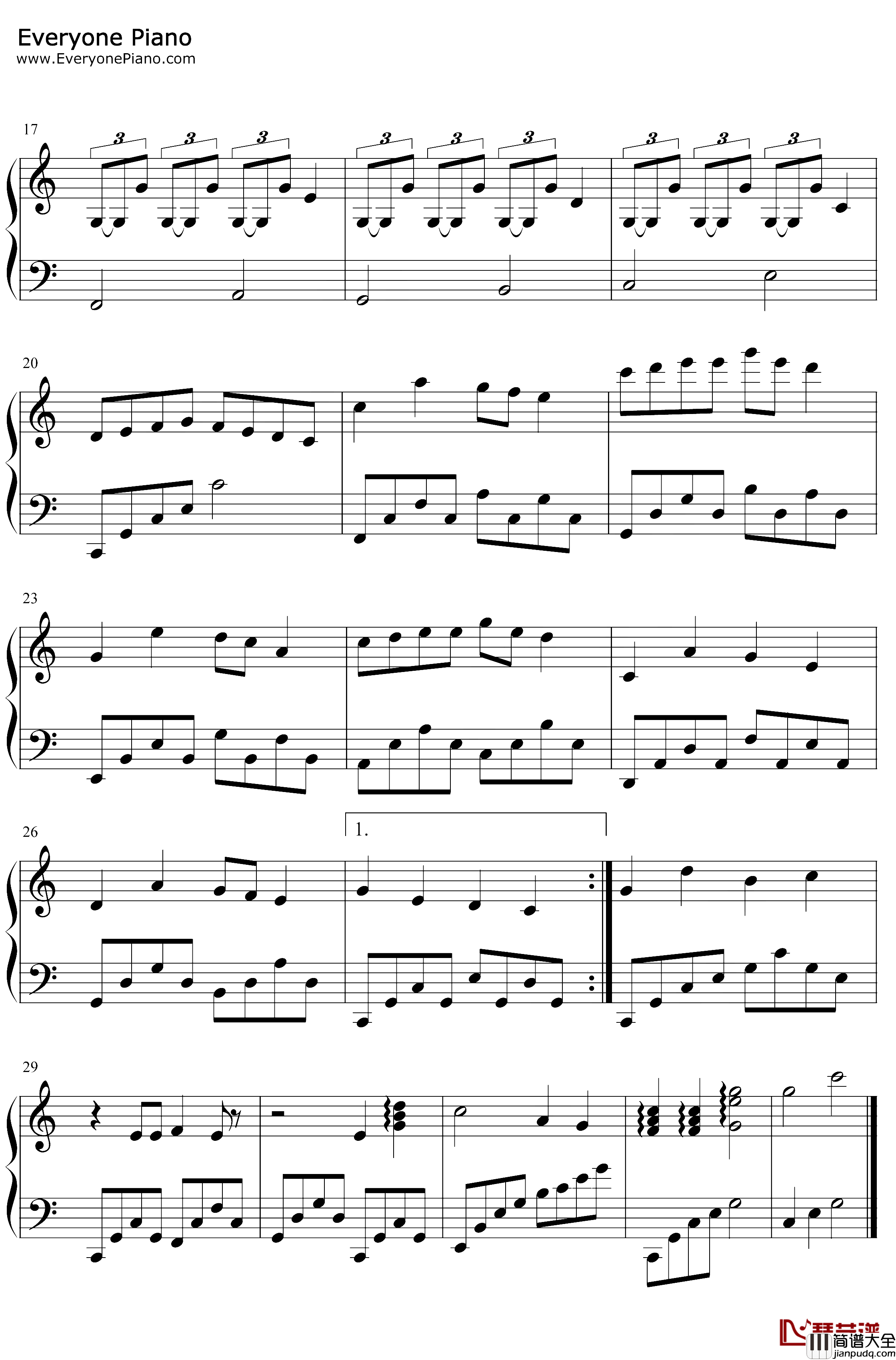 那年夏天钢琴谱_木木木子_原创