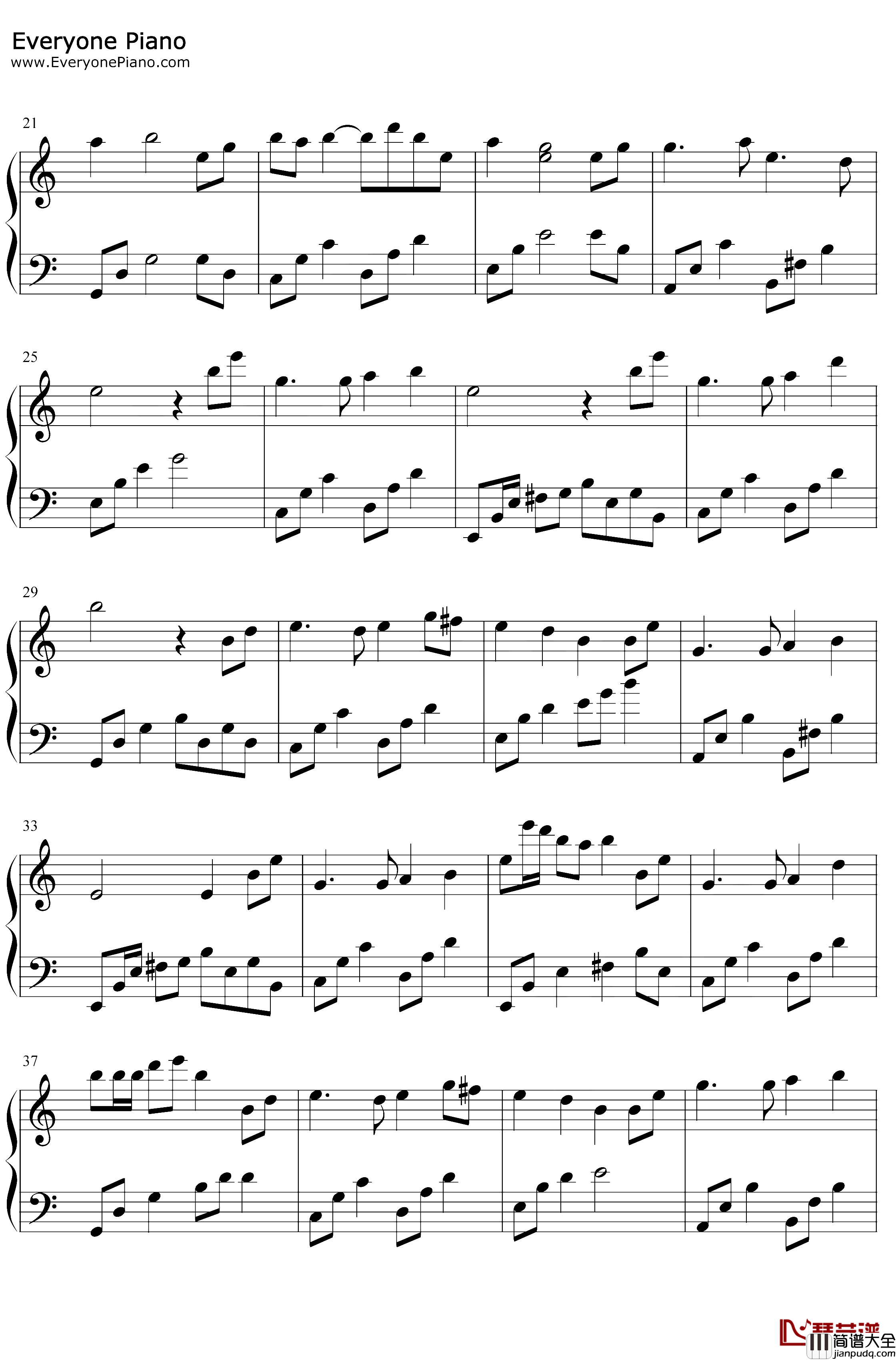 风居住的街道钢琴谱_矶村由纪子_C调简单版_風の住む街