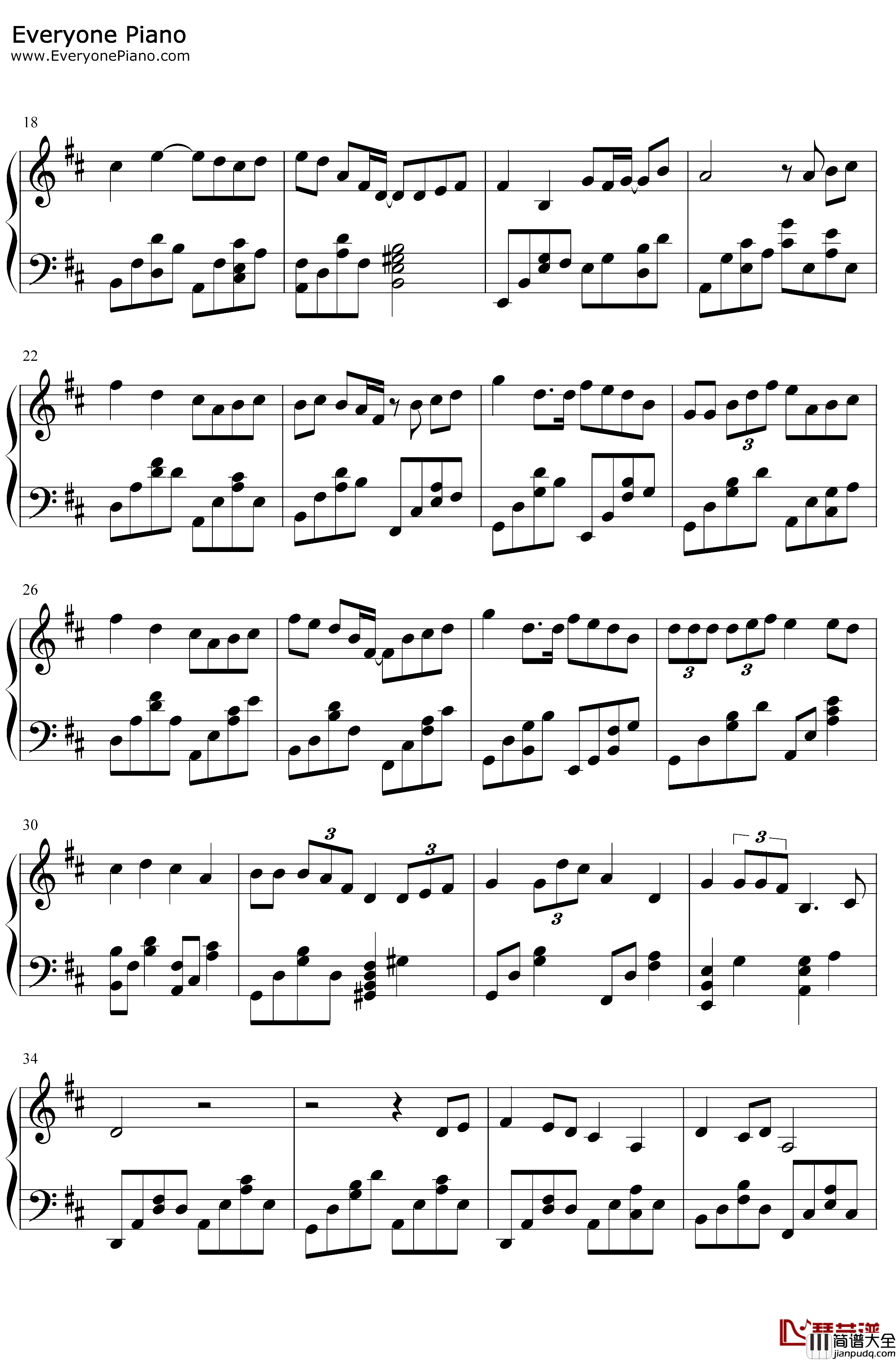 K歌之王钢琴谱_陈奕迅_演奏版