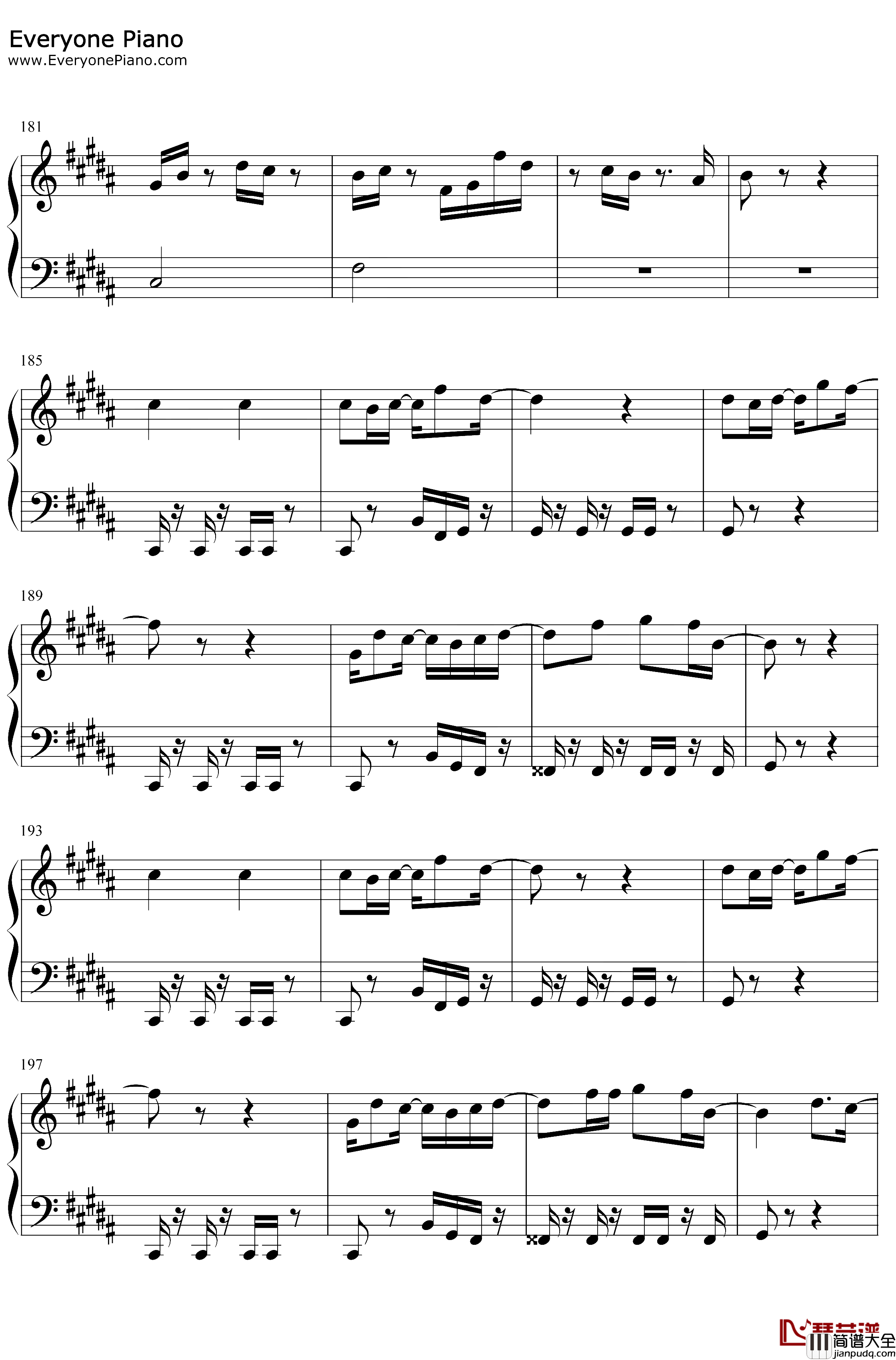 PLACEBO钢琴谱_米津玄師野田洋次郎_米津玄师与野田洋次郎的神仙合作