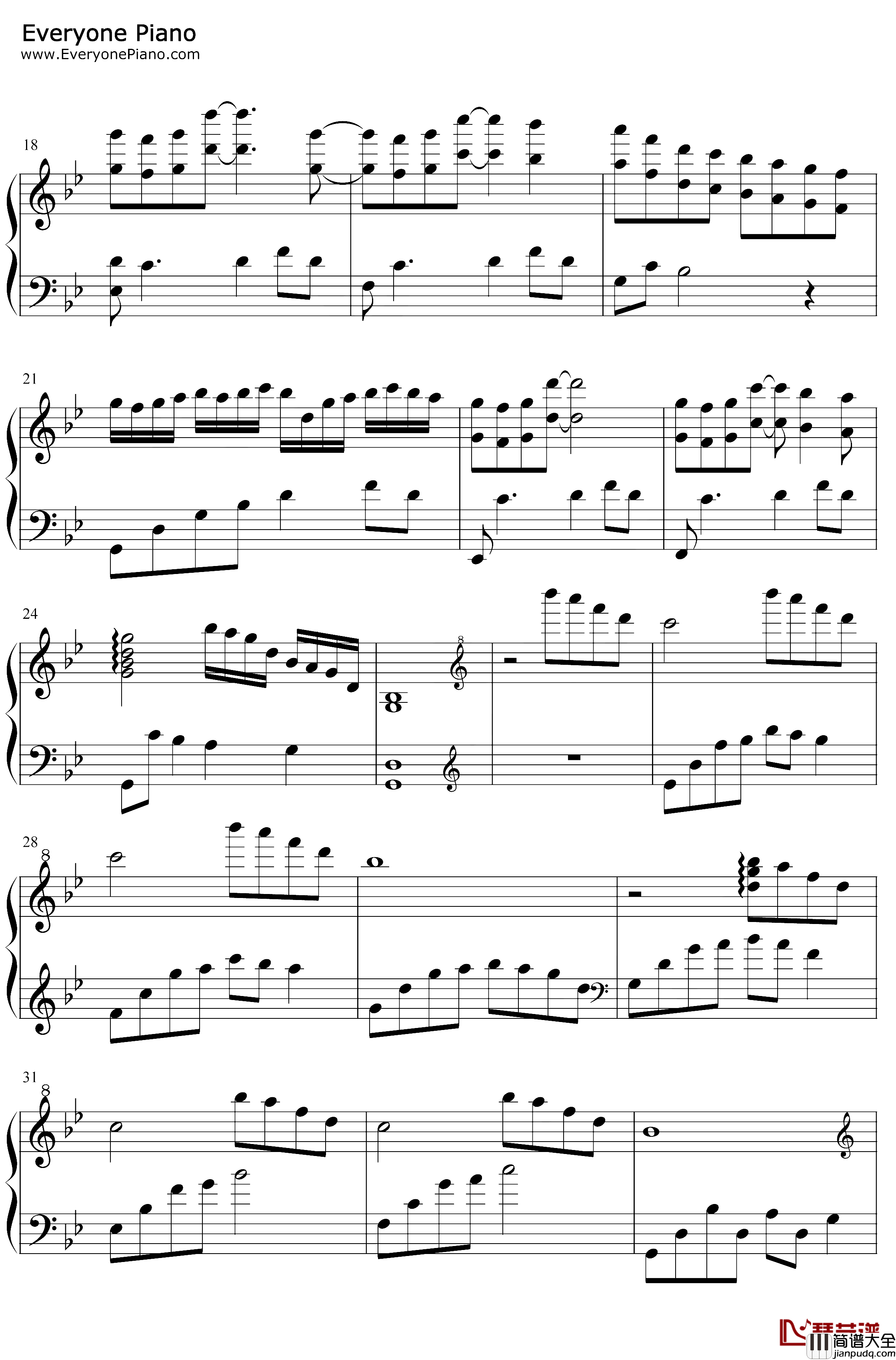 幻昼钢琴谱_Shirfine_柔情改编_Illusionary_Daytime_抖音催泪神曲