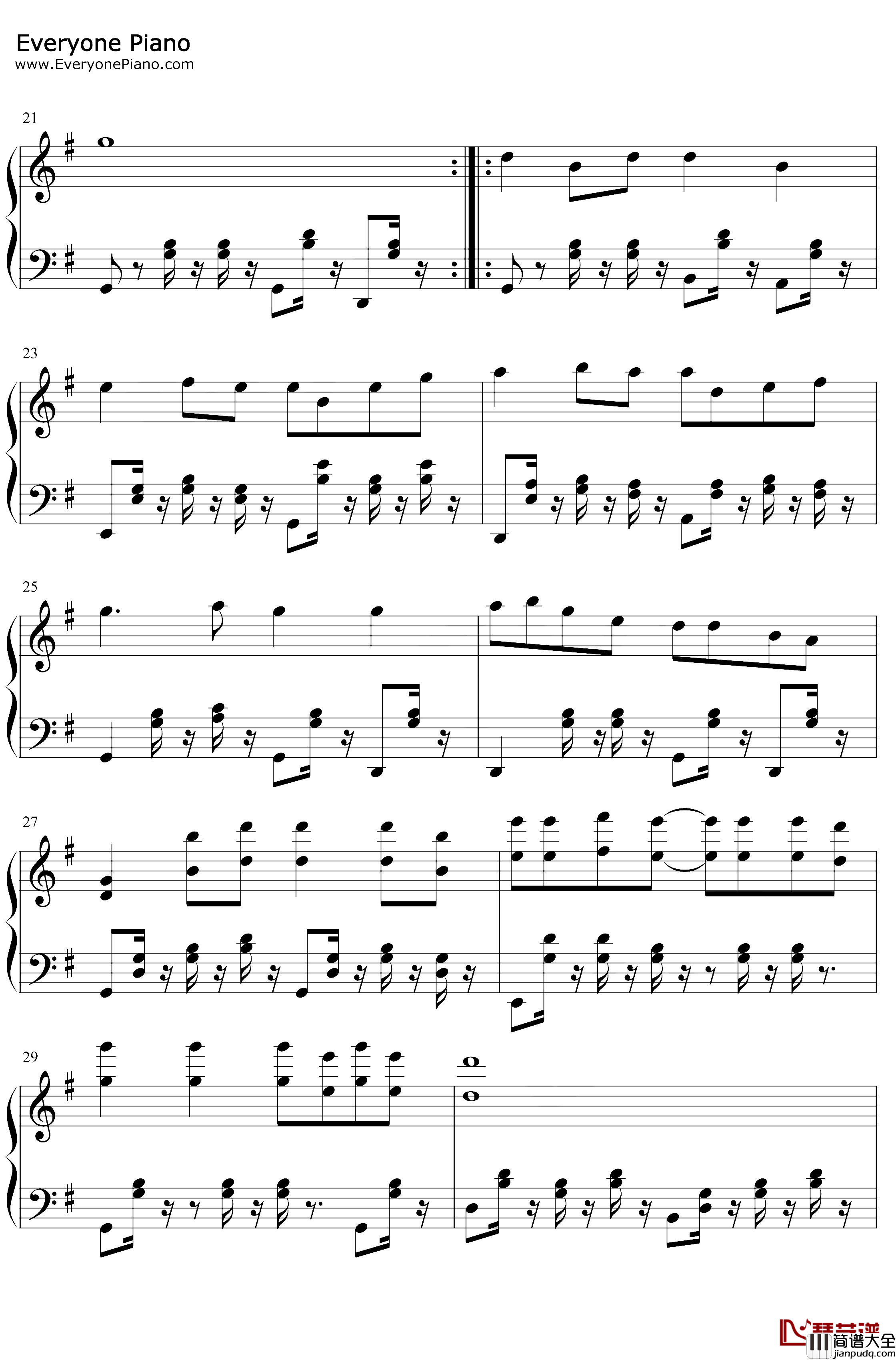 童年钢琴谱_罗大佑_完美版