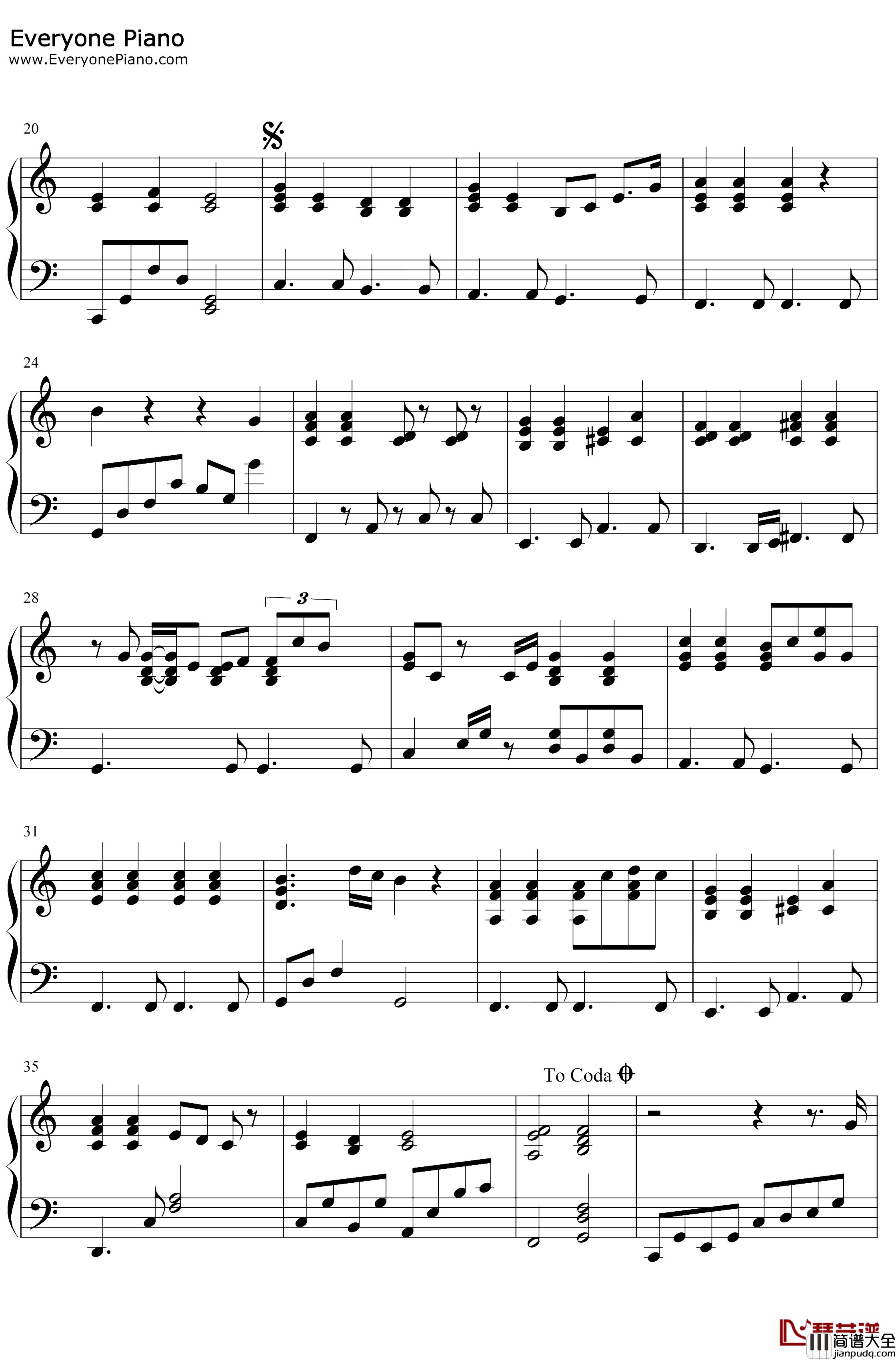 好久不见钢琴谱_陈奕迅_钢琴伴奏谱_失恋33天插曲