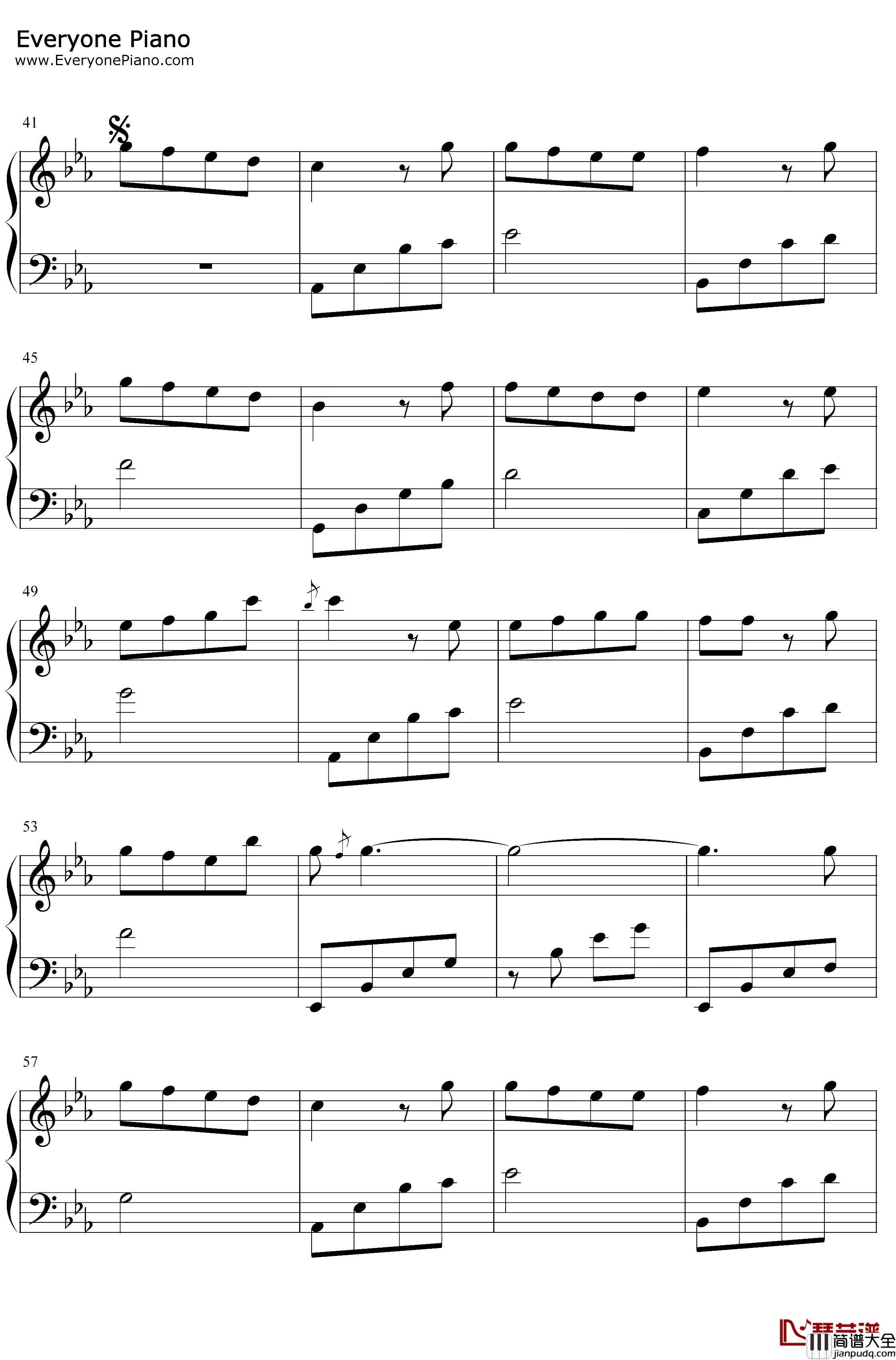 活该钢琴谱_谌宥_我拼了命去爱换一句活该只能埋头痛哭像一个小孩_抖音热歌