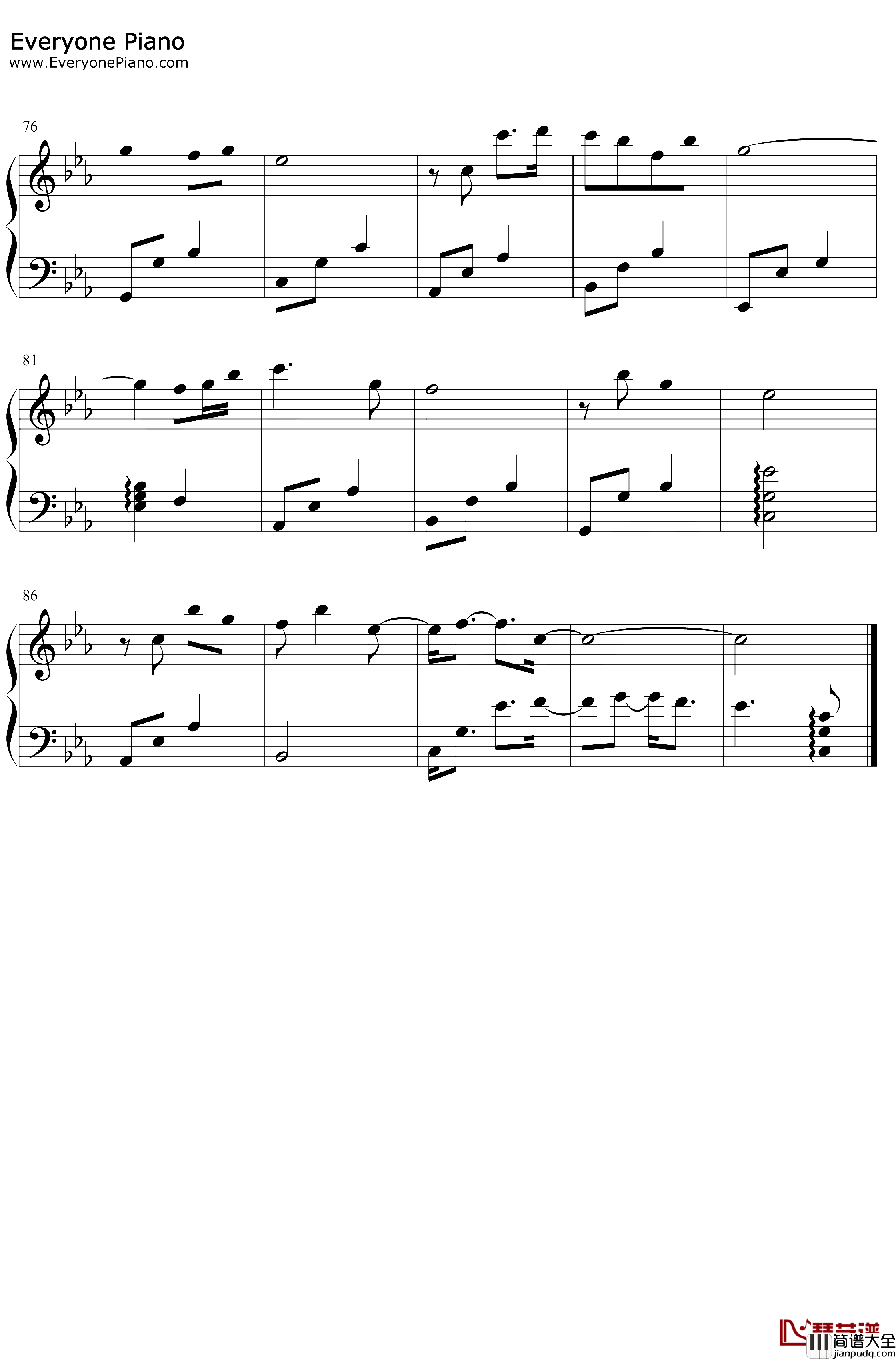 闲庭絮钢琴谱_刘珂矣_闲时立黄昏笑问粥可温琴声浮或沉听懂只一人_抖音热歌