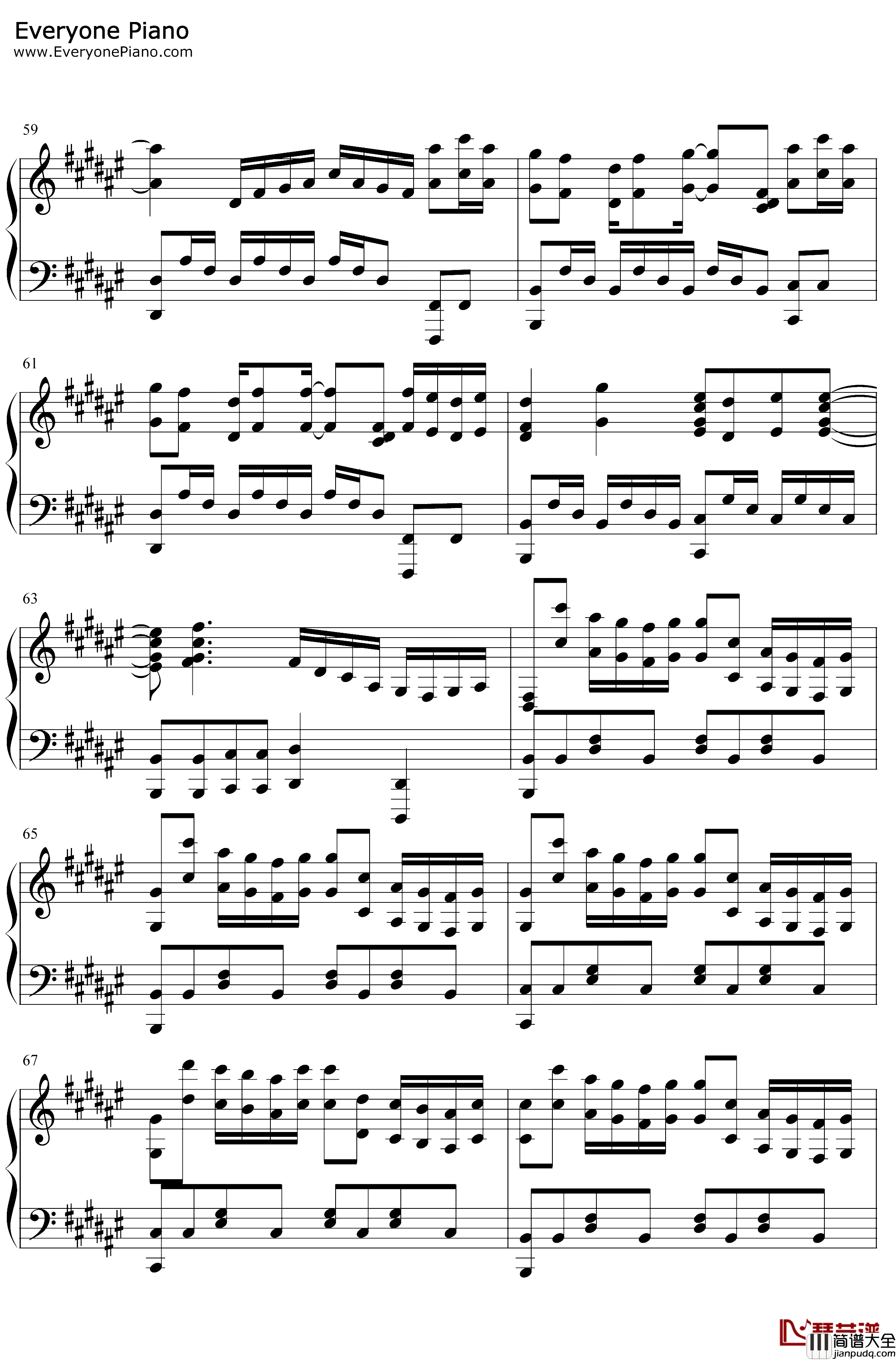 打上花火钢琴谱_米津玄师DAOKO_完美版