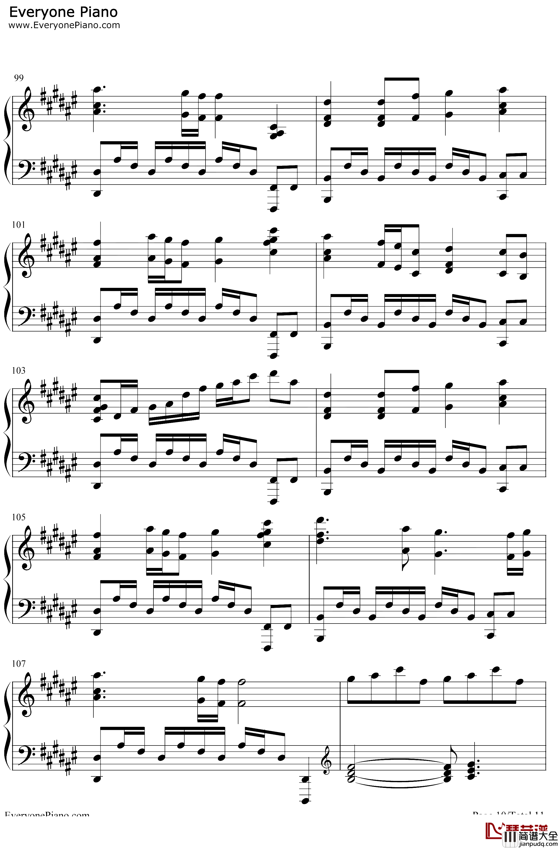 打上花火钢琴谱_米津玄师DAOKO_完美版