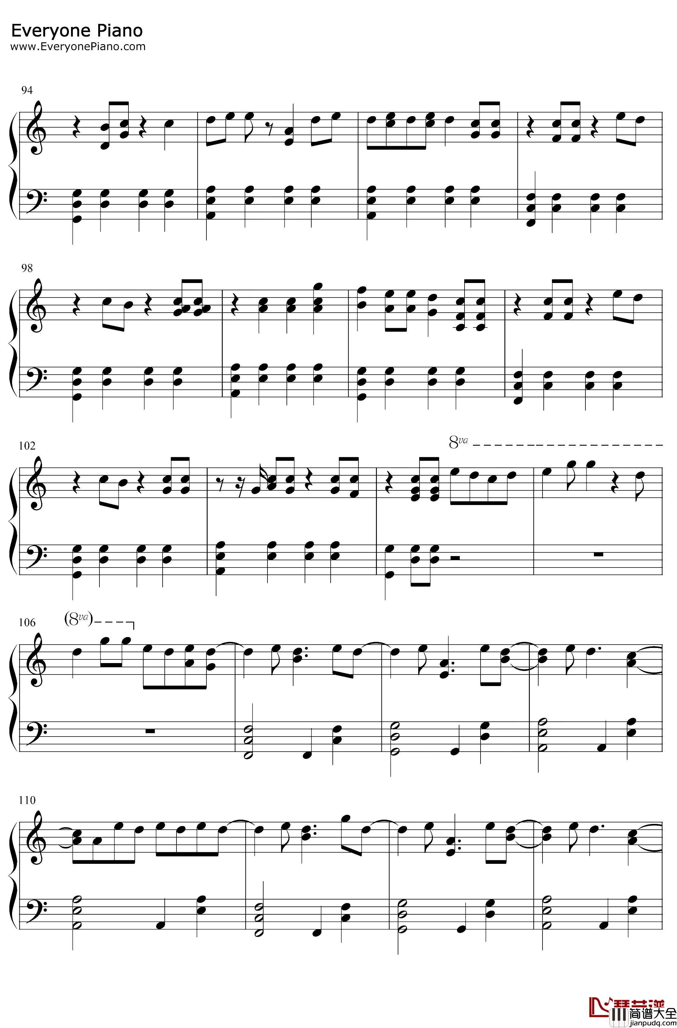 Fallin_Flower钢琴谱_SEVENTEEN_舞い落ちる花びら