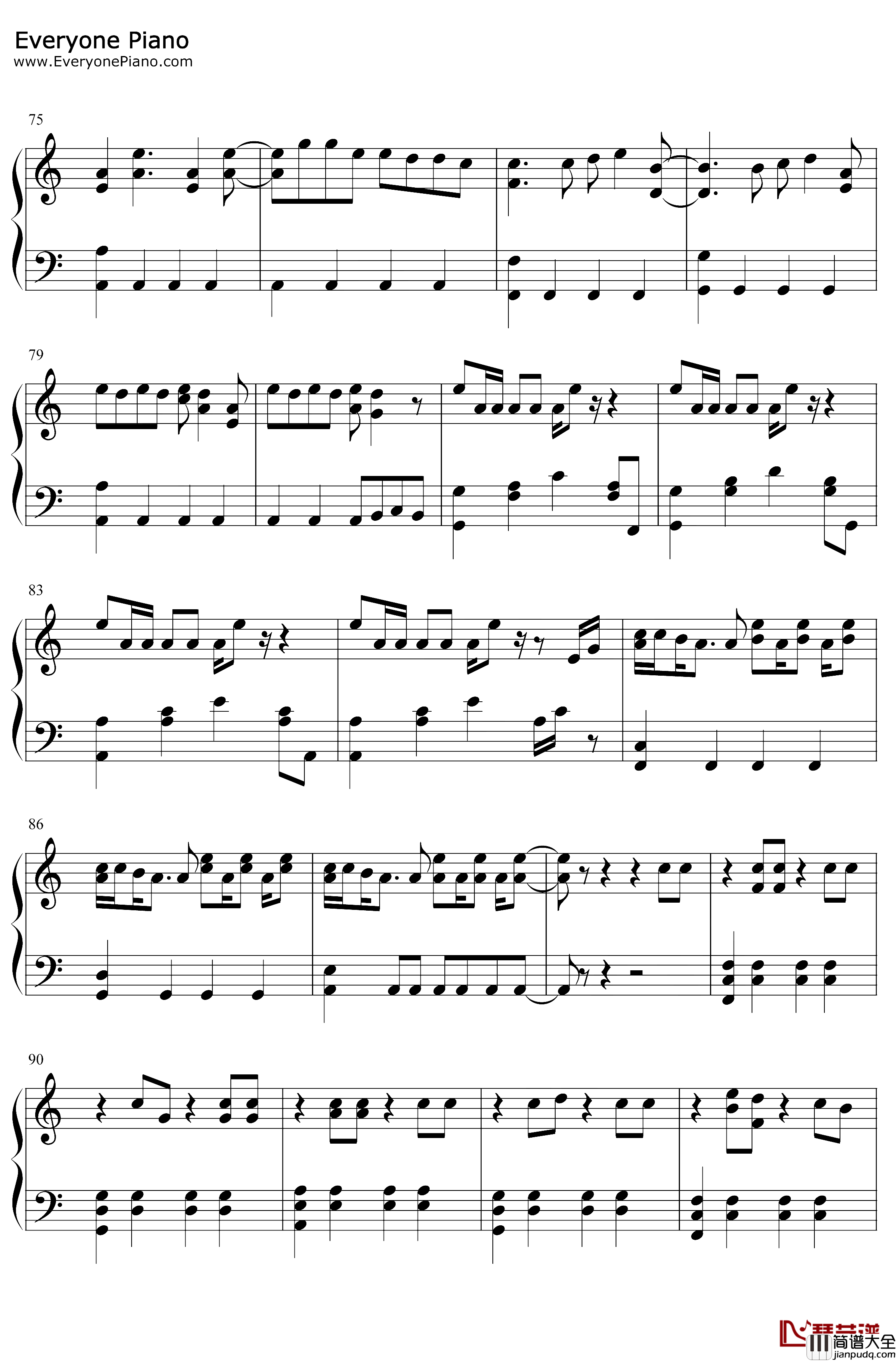 Fallin_Flower钢琴谱_SEVENTEEN_舞い落ちる花びら