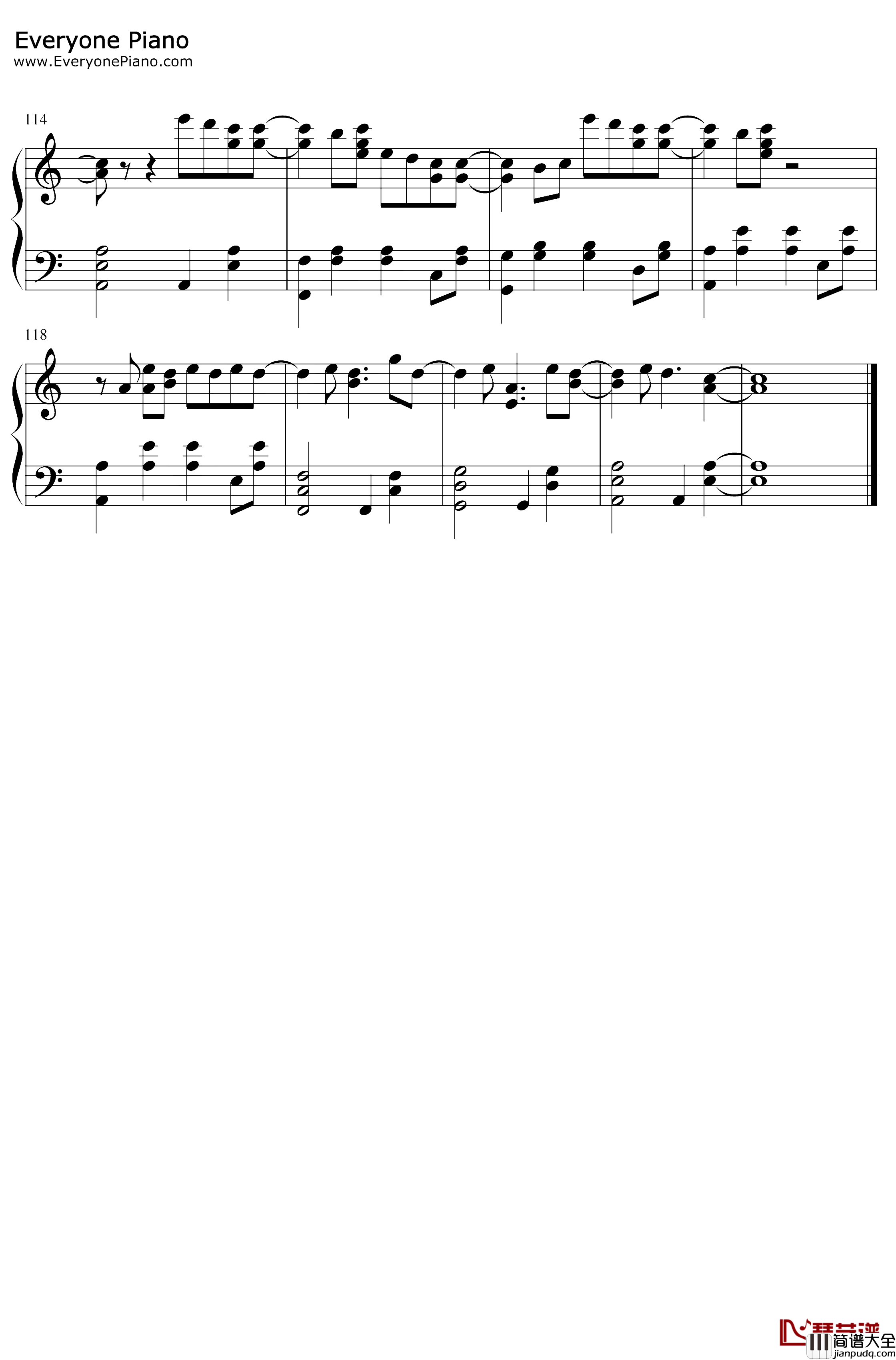 Fallin_Flower钢琴谱_SEVENTEEN_舞い落ちる花びら