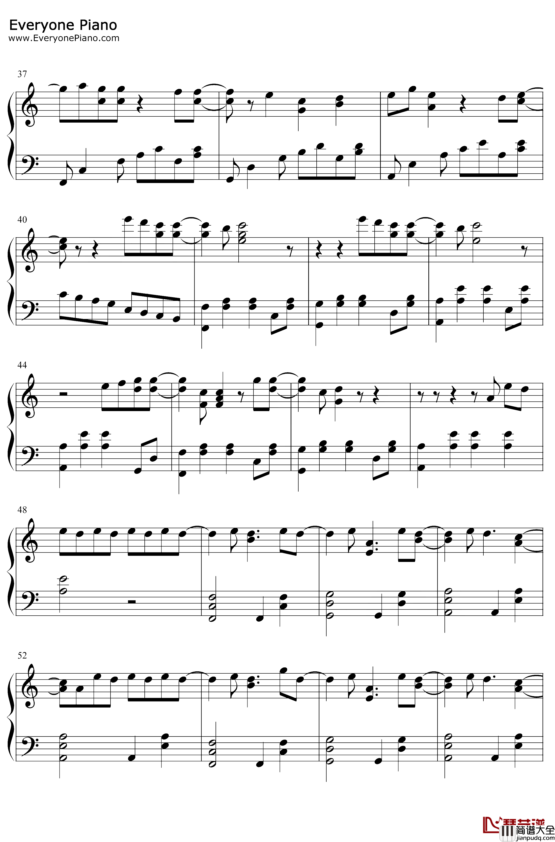 Fallin_Flower钢琴谱_SEVENTEEN_舞い落ちる花びら