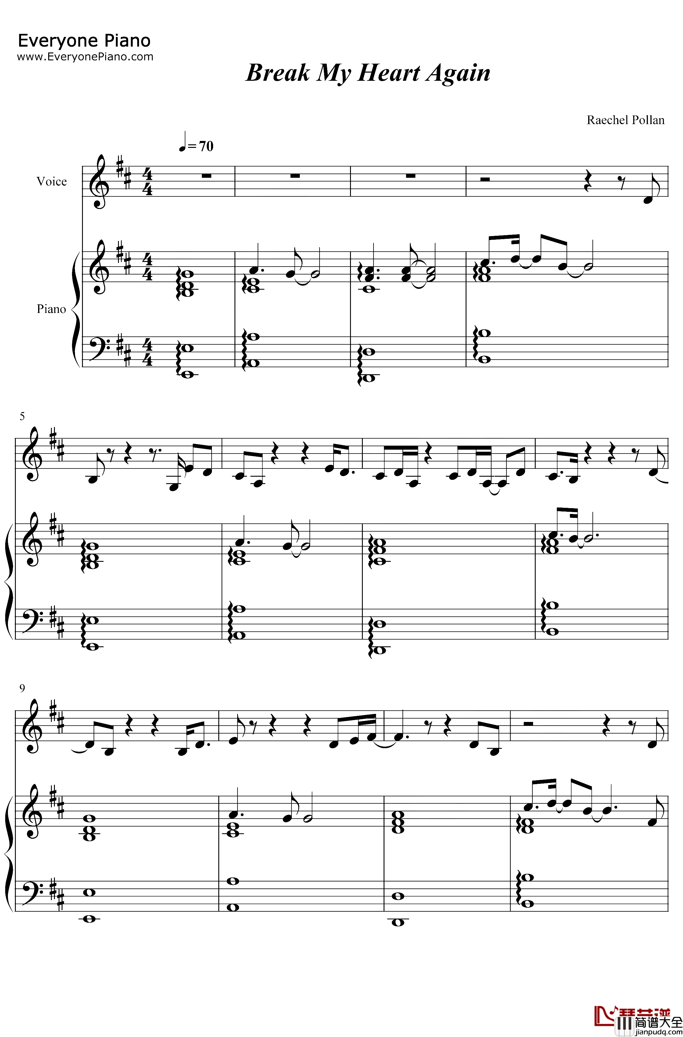 Break_My_Heart_Again钢琴谱_Finneas