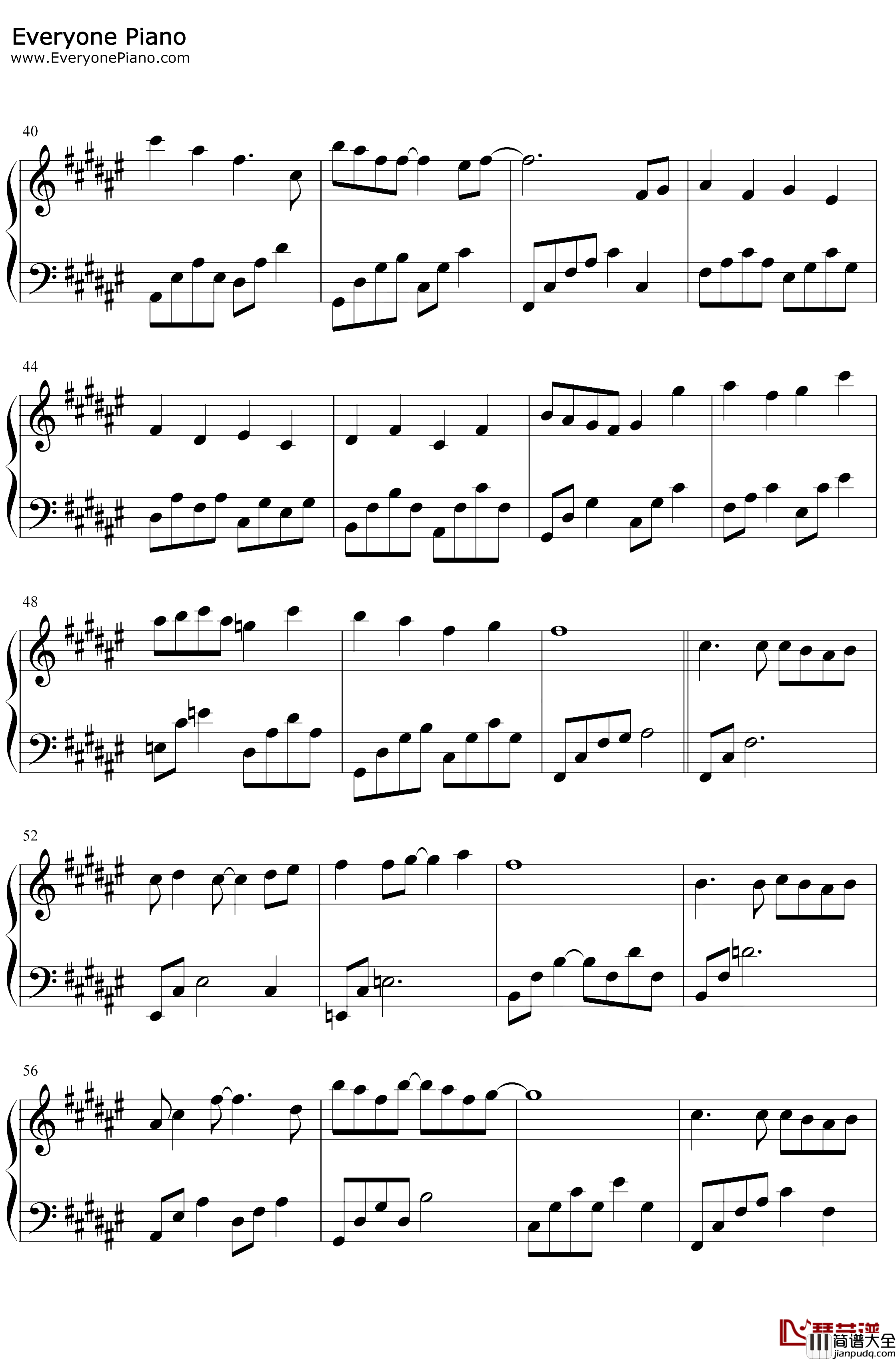 时光与你都很甜钢琴谱_吕小雨孙泽源_时光与你都很甜同名宣传曲