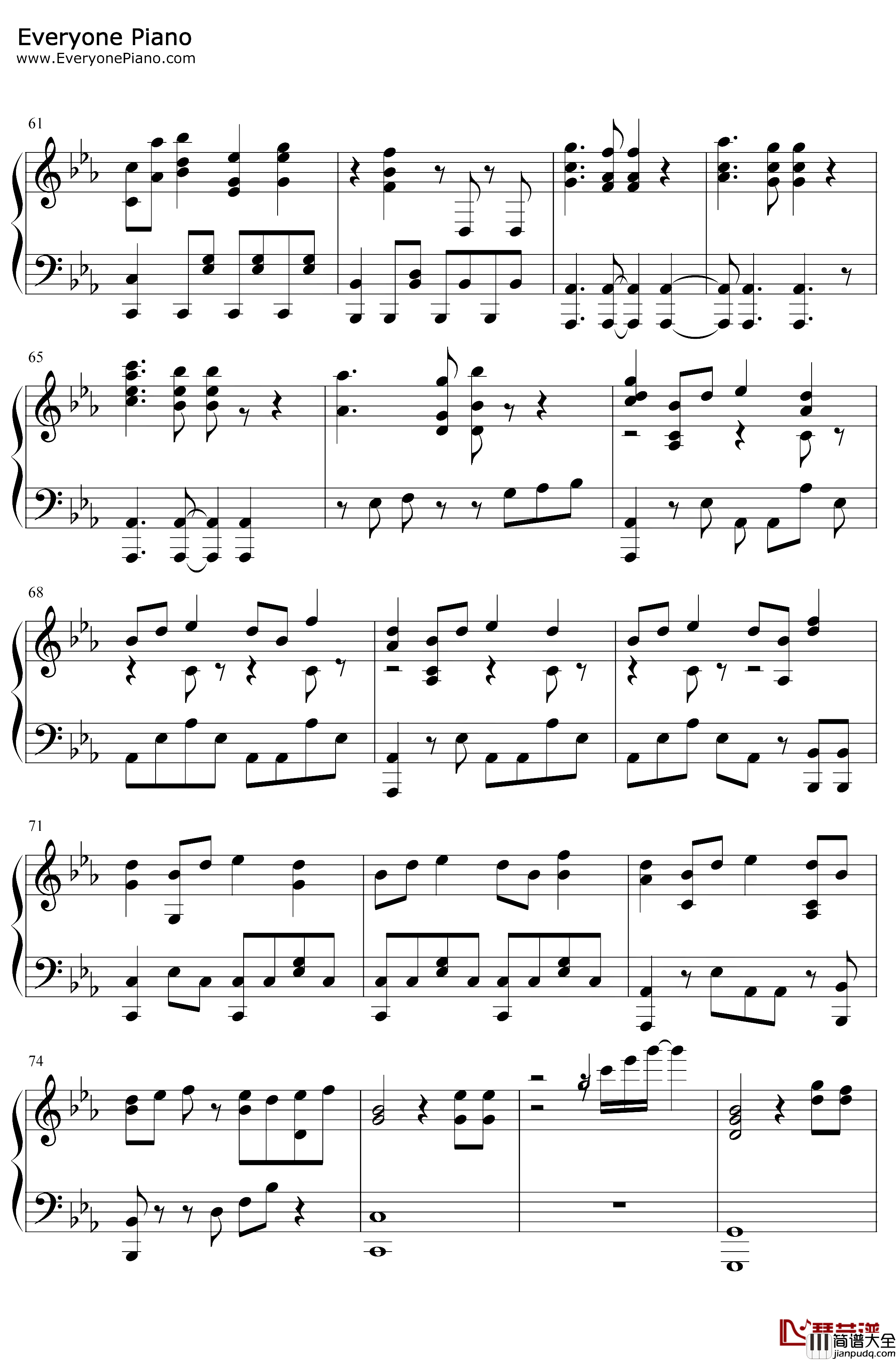 One_Day_Sky钢琴谱_铃木このみ_游戏人生ZEROOST