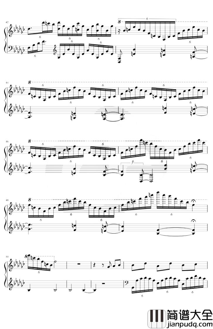 Forest_of_the_Piano钢琴谱_篠原敬介_降G调