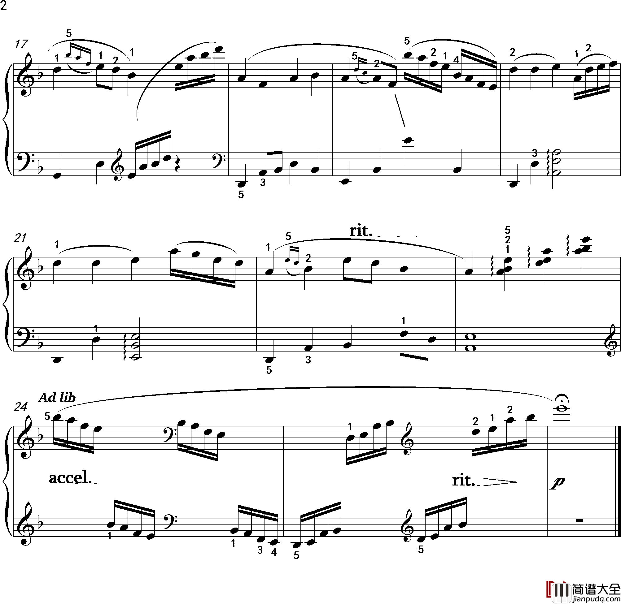 樱花钢琴谱_沈建国