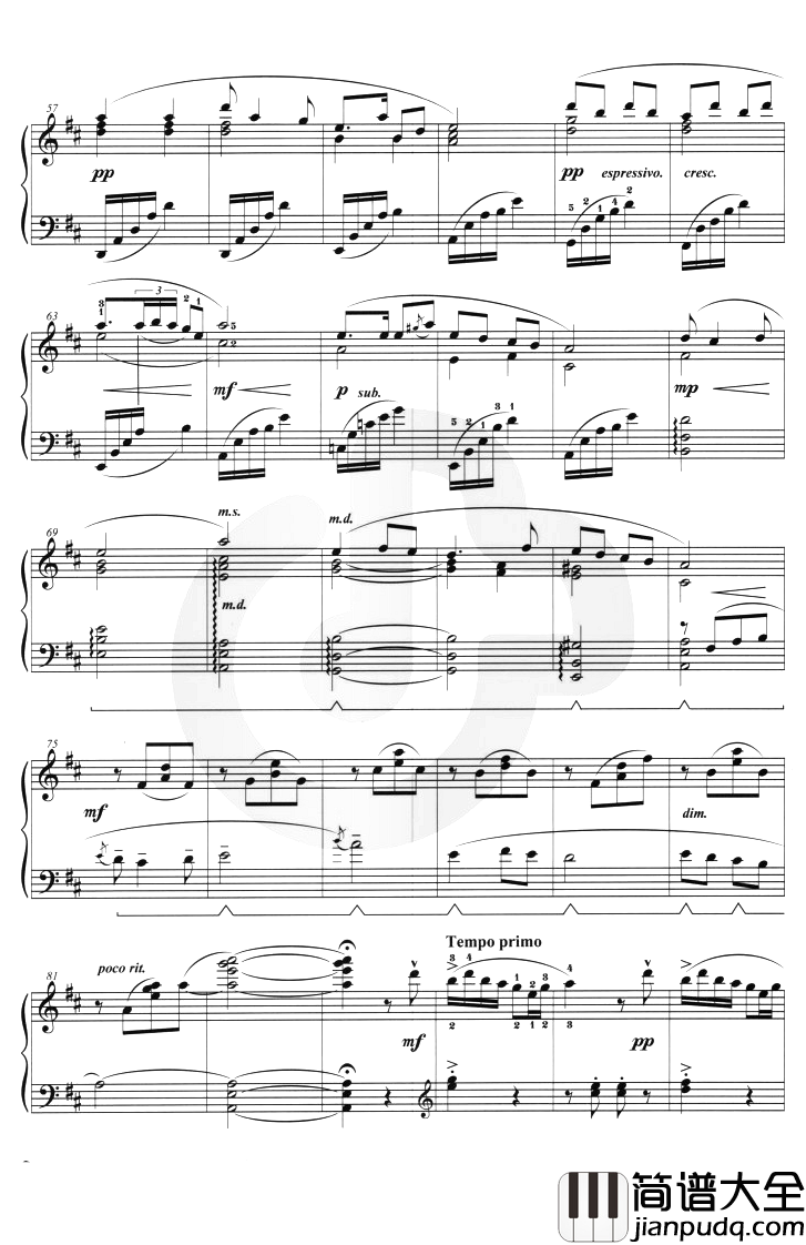 解放区的天钢琴谱_储望华_A调