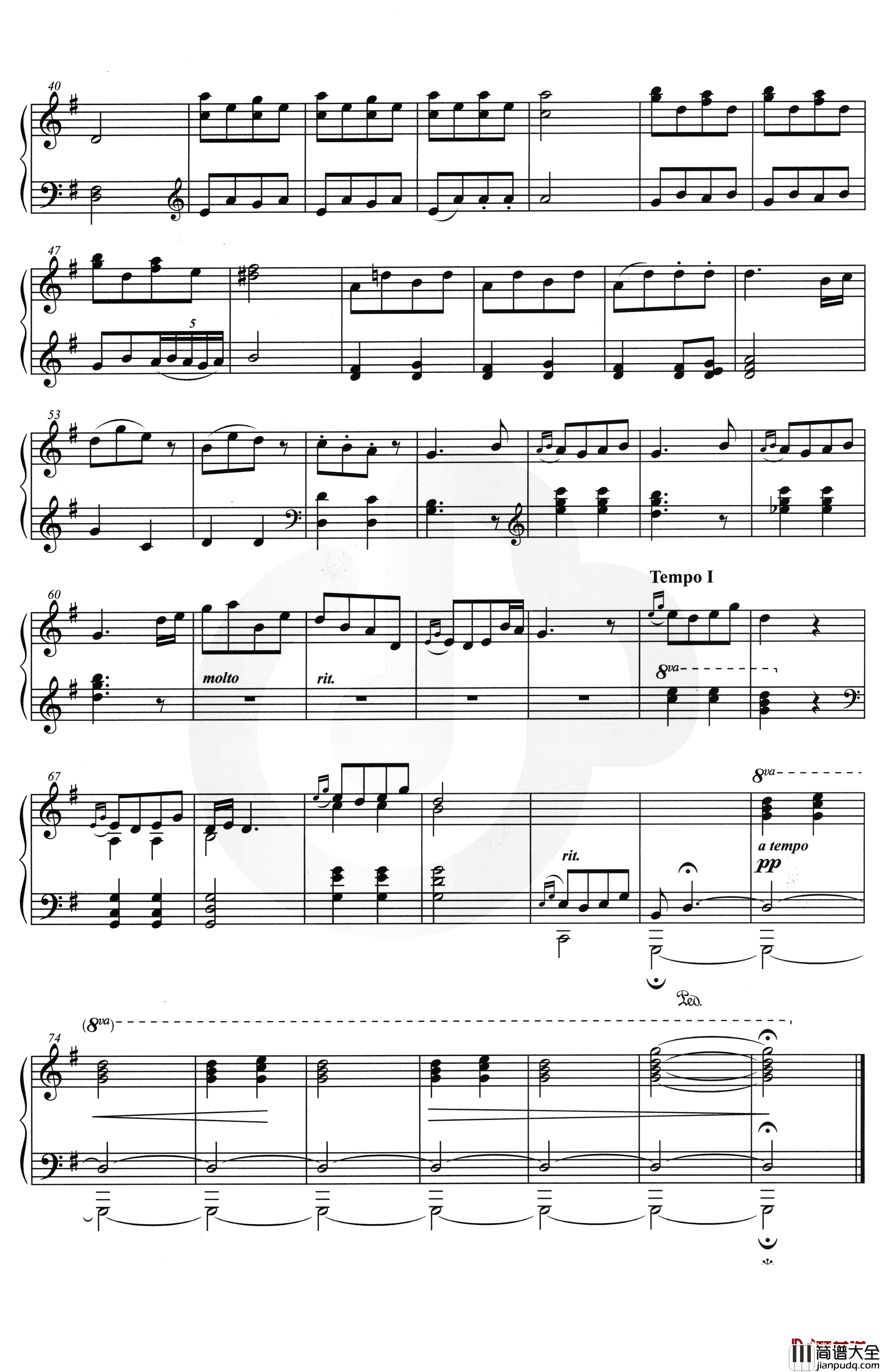 偶成钢琴谱_赵元任_G调