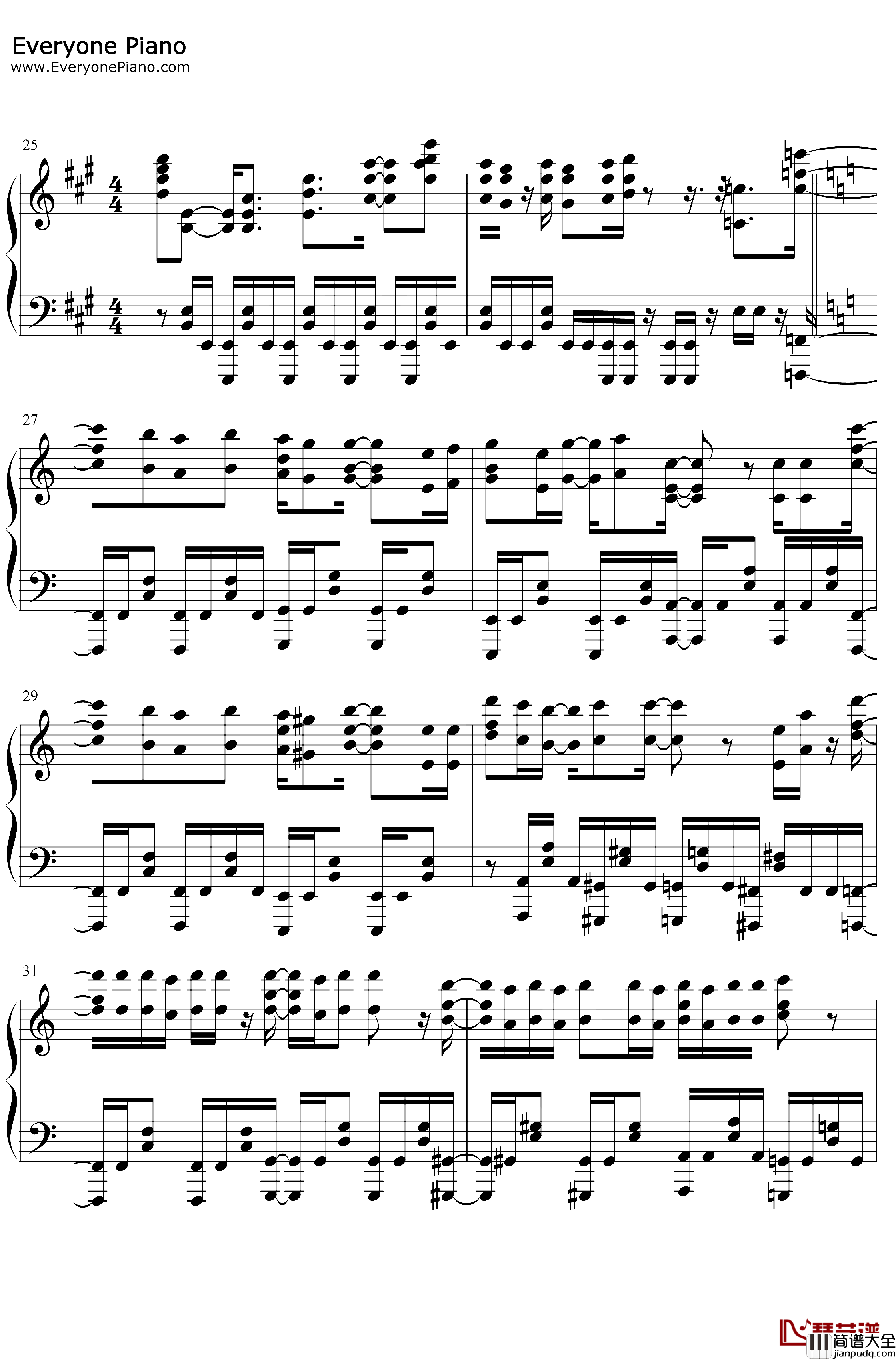 BRAVE_JEWEL钢琴谱_Roselia_BanGDream第二期OP