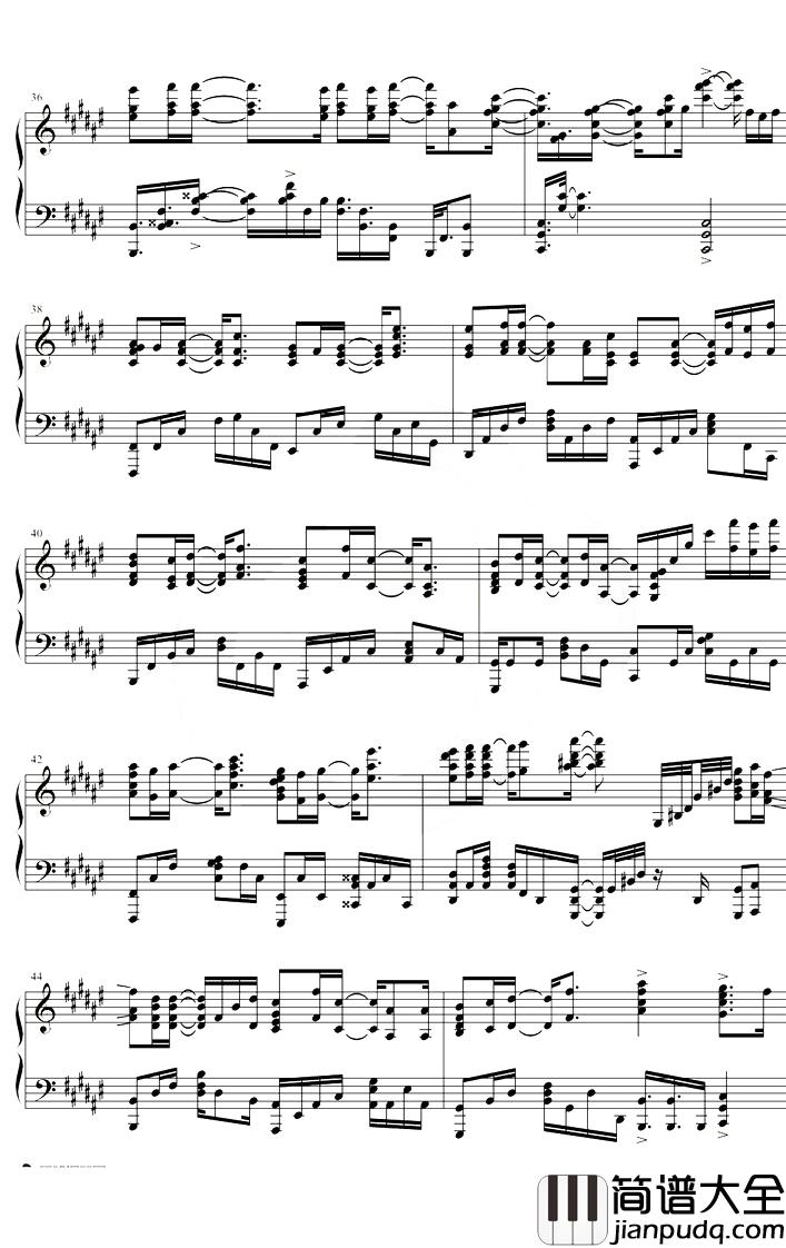 想见你想见你想见你钢琴谱_八三夭_B调