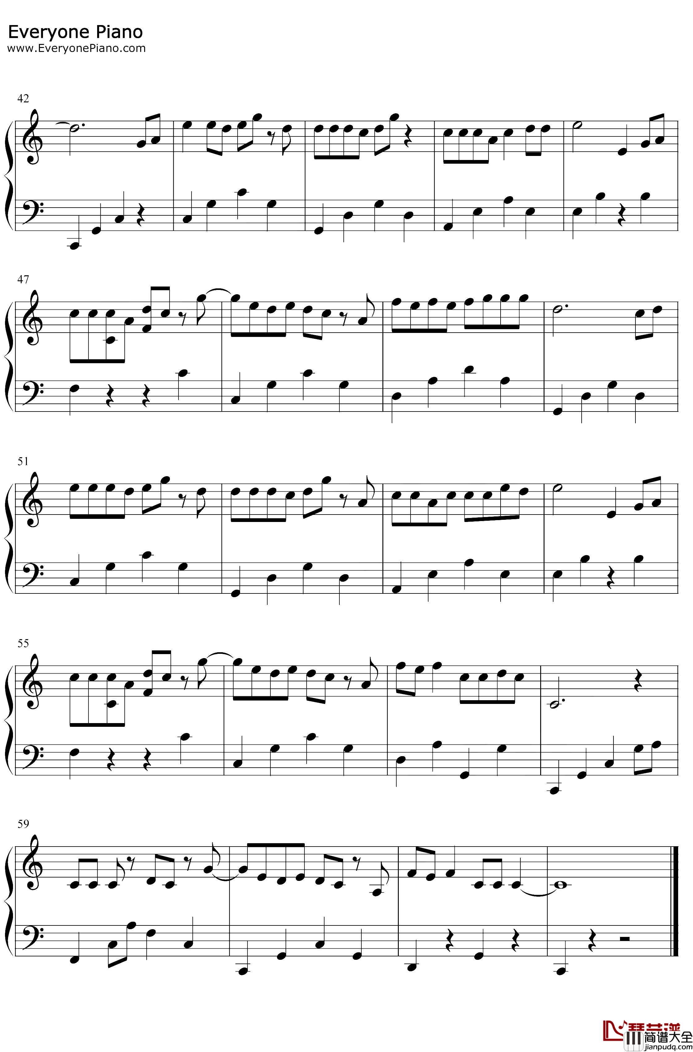 爱情堡垒钢琴谱_杨小壮_你像花儿一样很美美的让人沉醉_抖音热歌