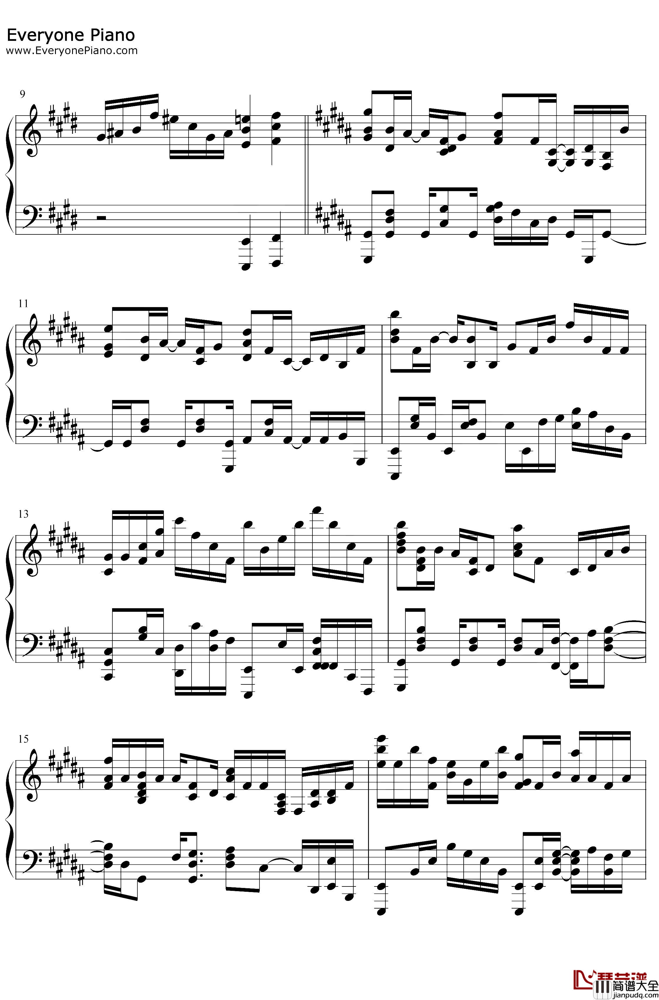 追击歼灭战钢琴谱_DNF_Pursuit_地下城与勇士