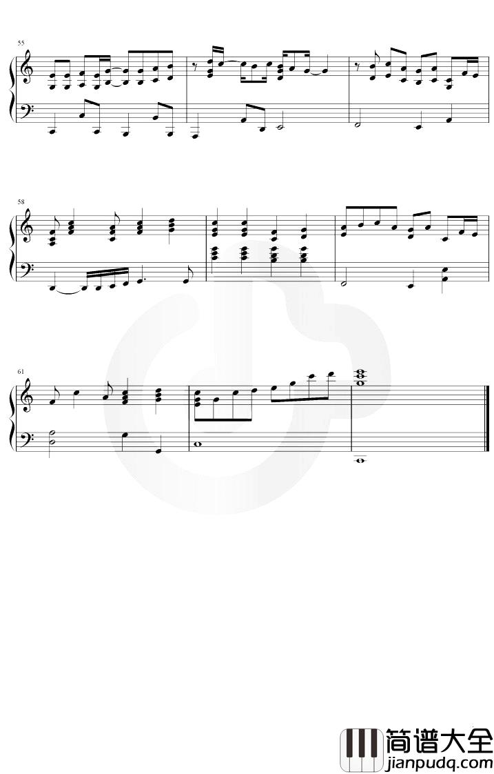 记得钢琴谱_林俊杰_C调