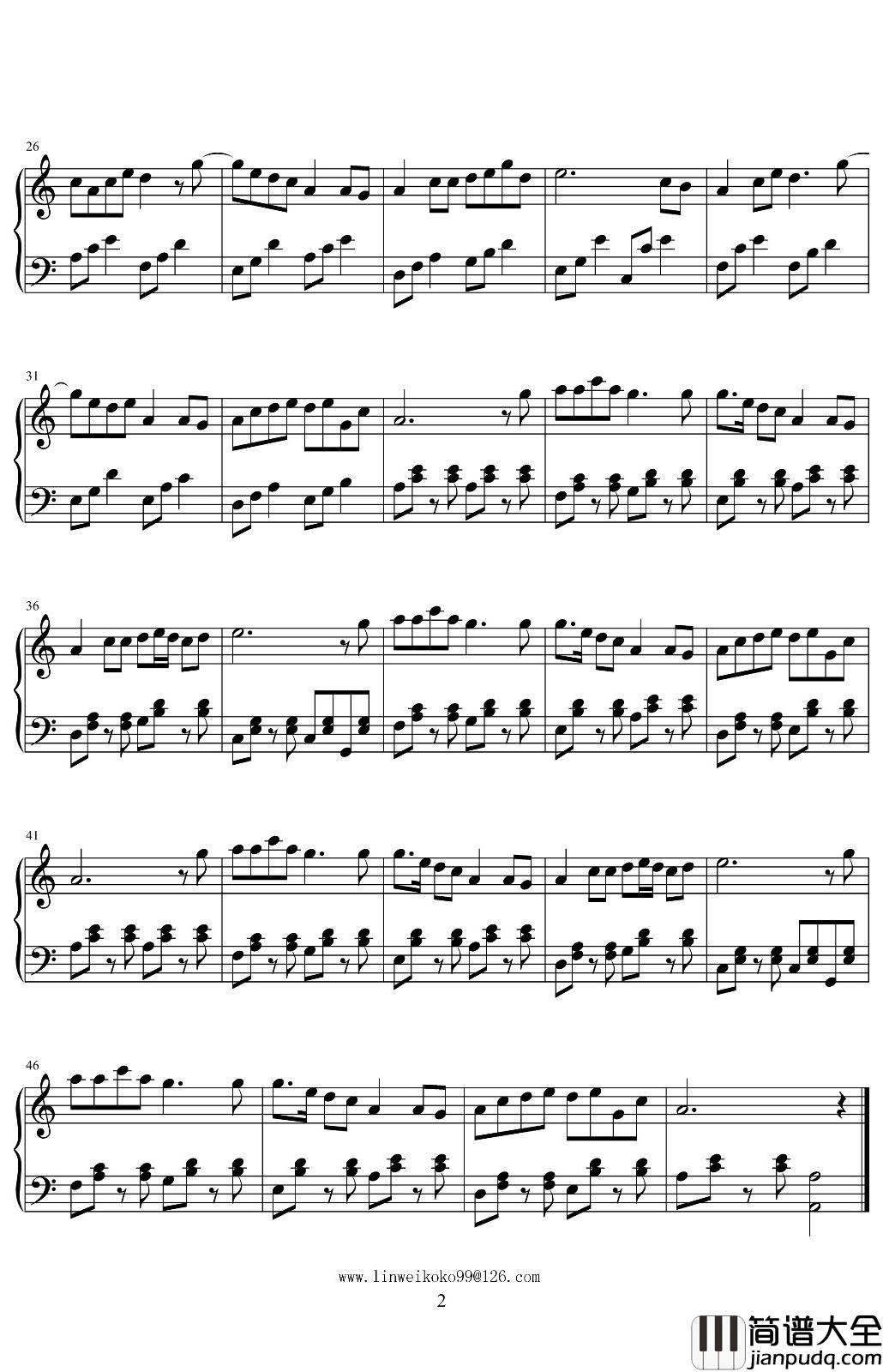 火红的萨日朗_要不要买菜_C调简易版