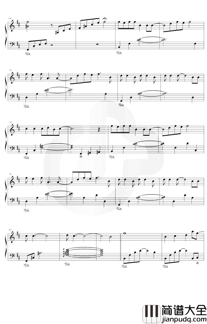 我还年轻，我还年轻钢琴谱_老王乐队_D调