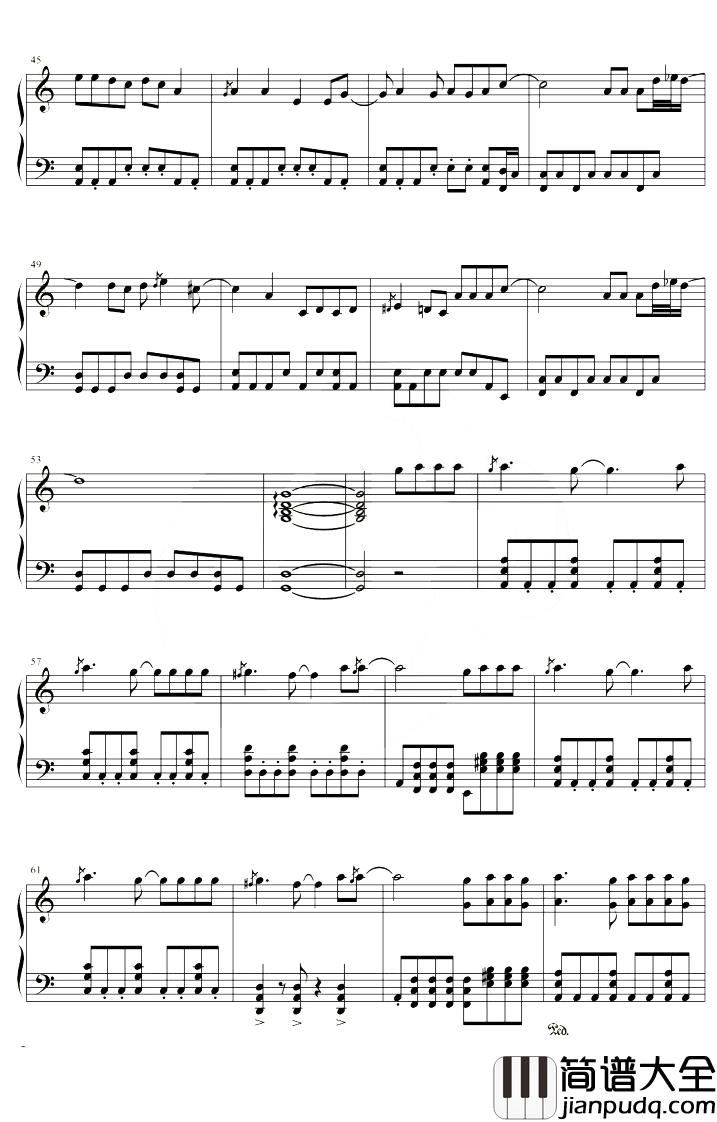 荒野魂斗罗钢琴谱_华晨宇_G调_高度还原版