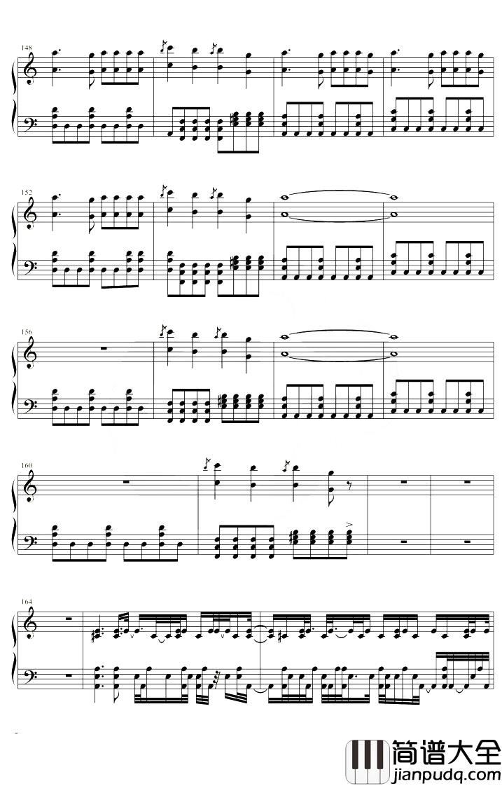 荒野魂斗罗钢琴谱_华晨宇_G调_高度还原版