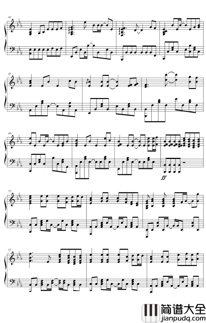 你的答案钢琴谱_阿冗_降E调