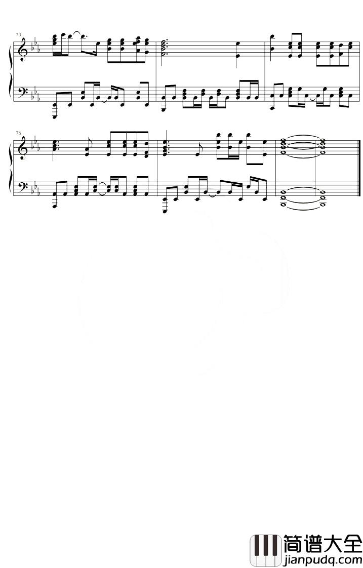 你的答案钢琴谱_阿冗_降E调