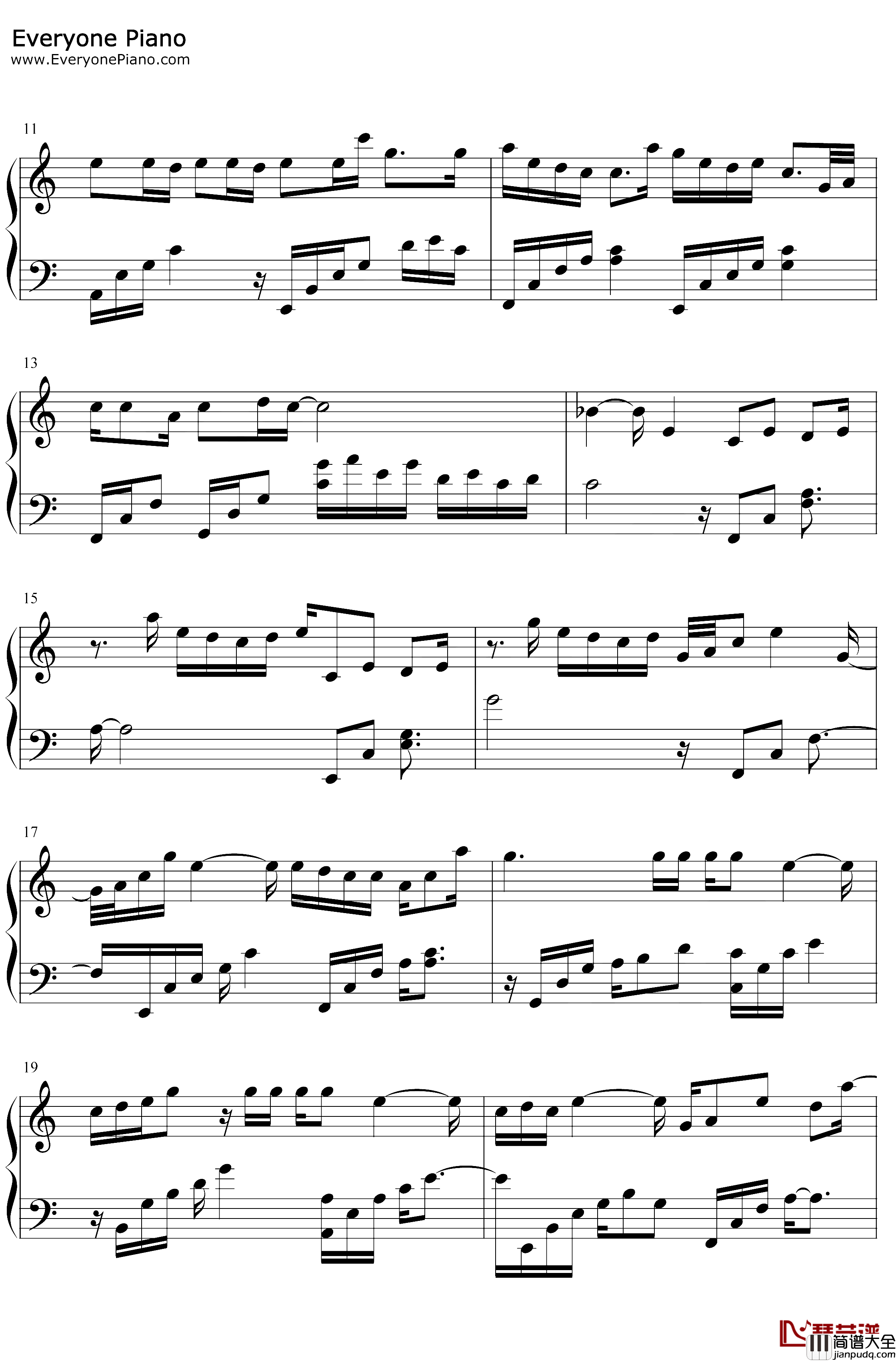 月夜钢琴谱_双笙妖扬_传闻中的陈芊芊片头曲