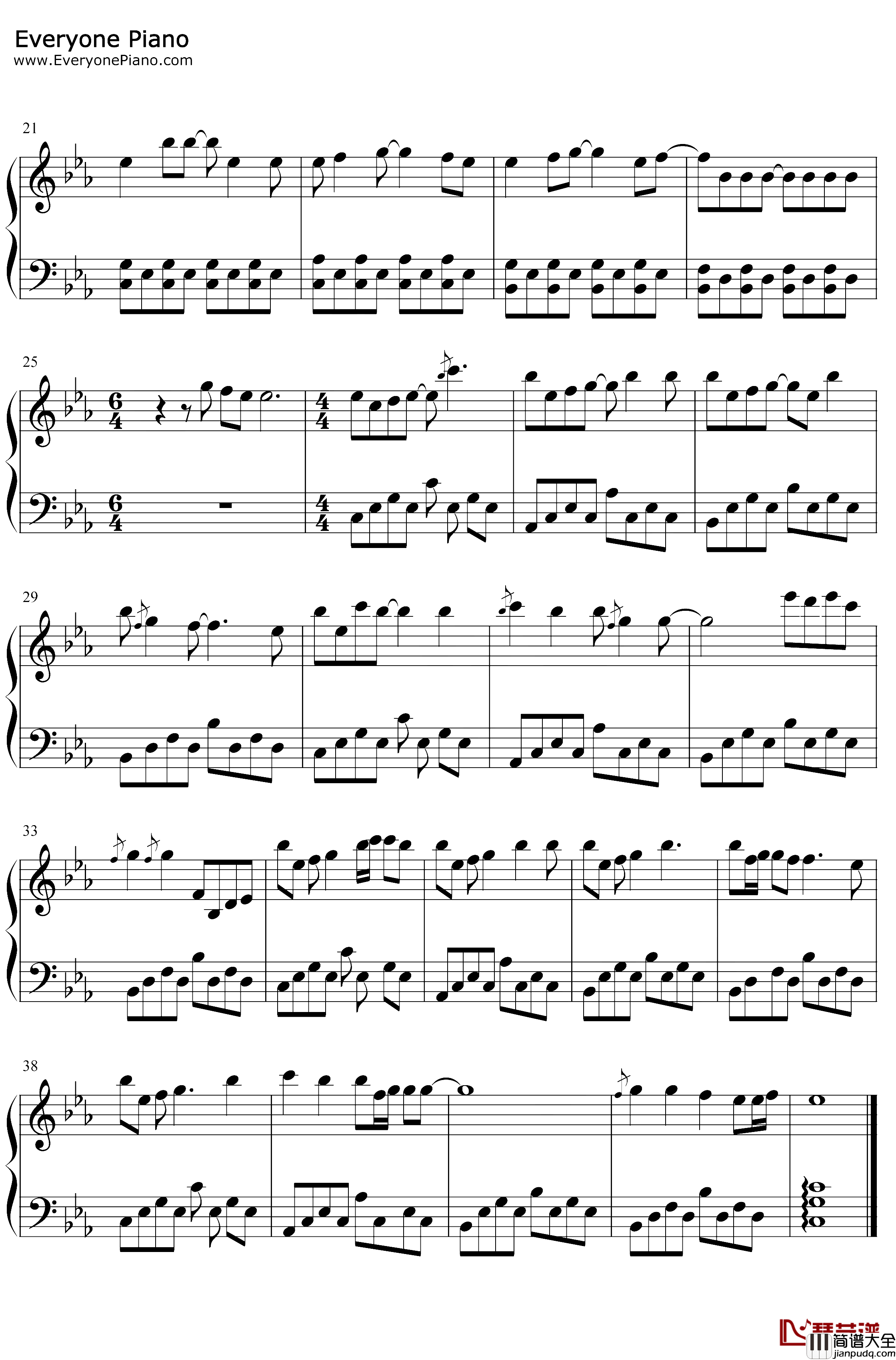 坠落星空钢琴谱_小星星Aurora_我这一次偏离了航道任黑夜吞噬