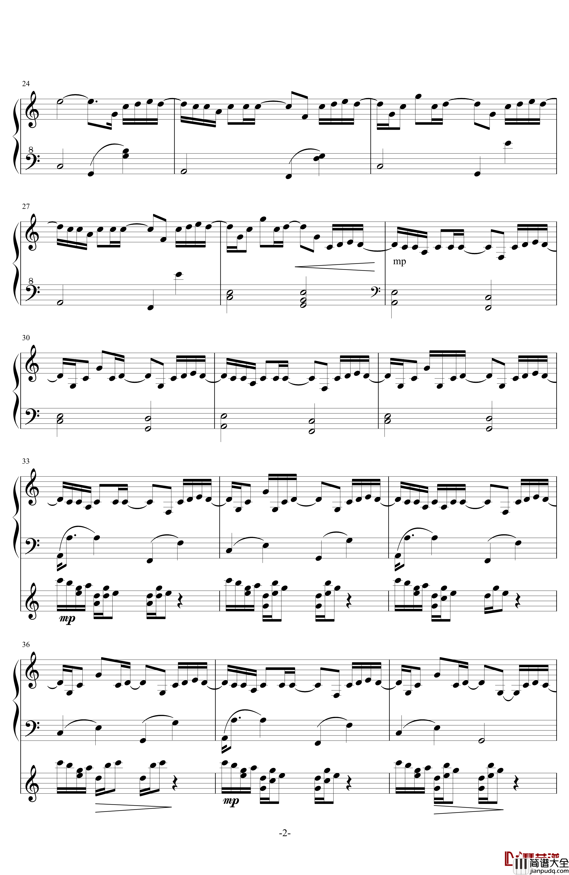 かたわれ時钢琴谱（黄昏之时）