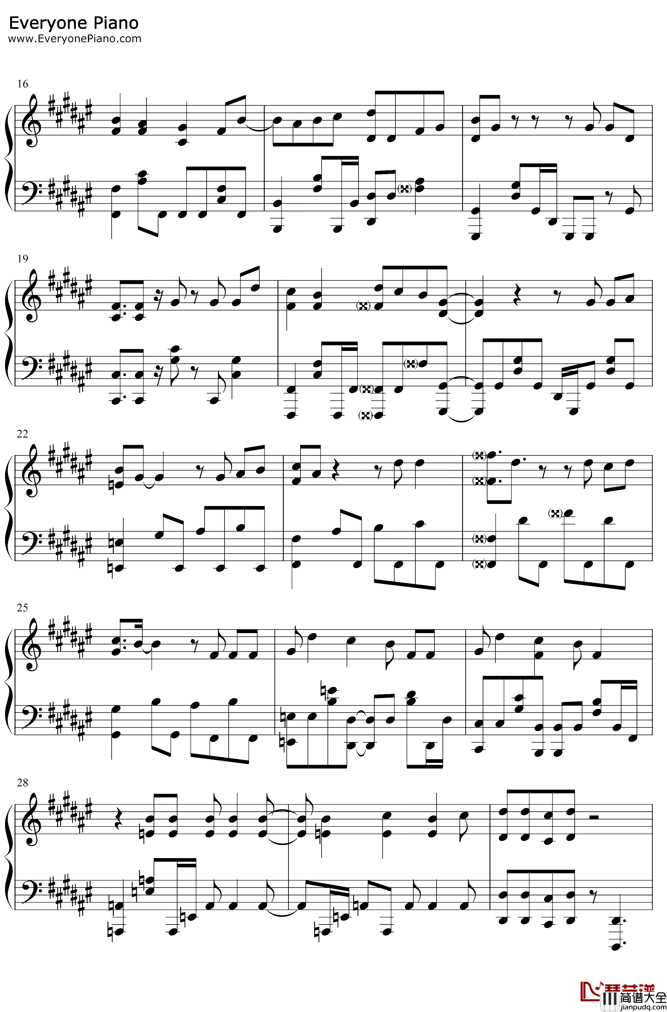 DADDYDADDYDO钢琴谱_铃木雅之铃木爱理_辉夜大小姐想让我告白天才们的恋爱头脑战第2期OP