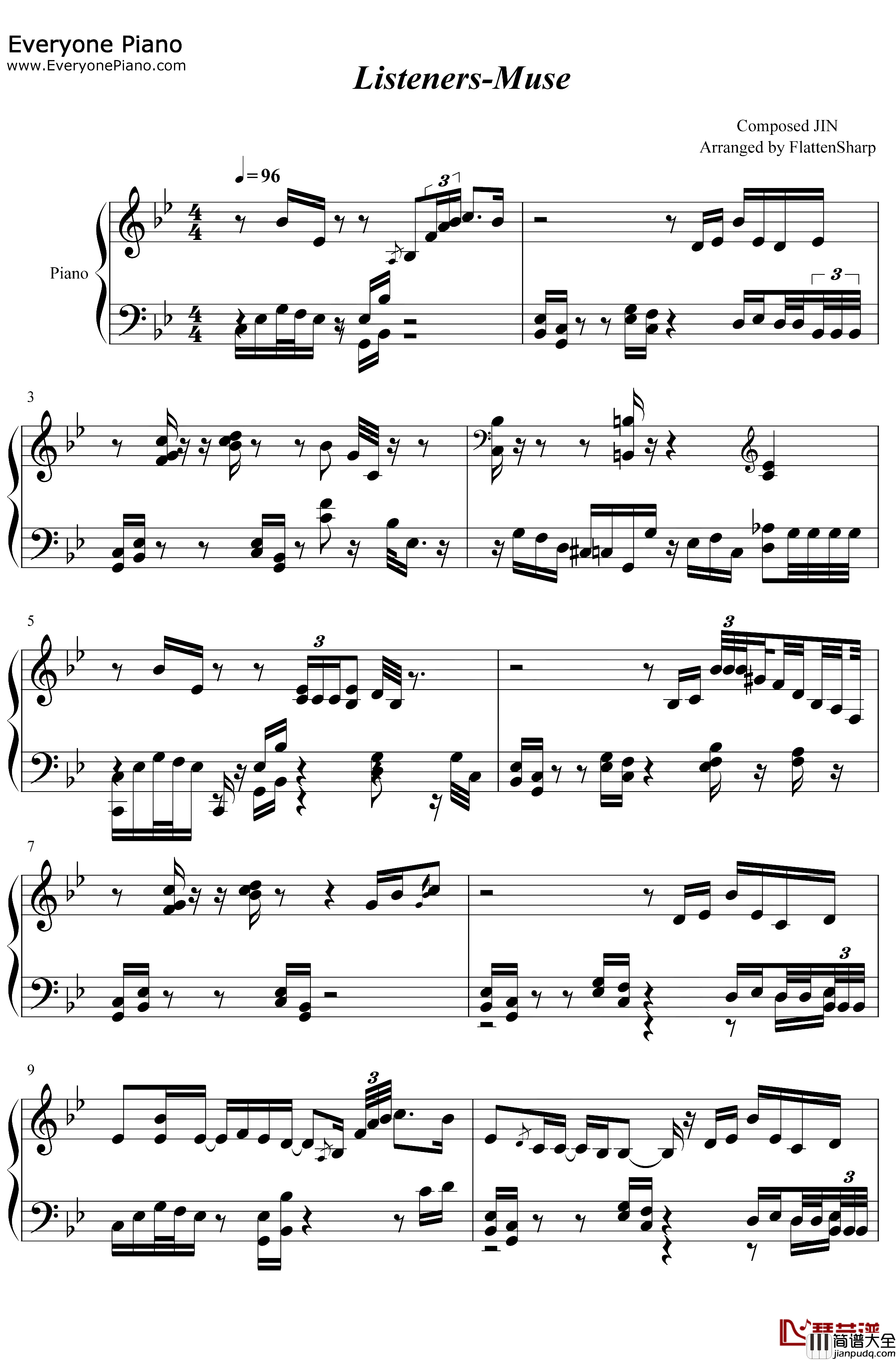 Muse钢琴谱_高桥李依_ListenersED