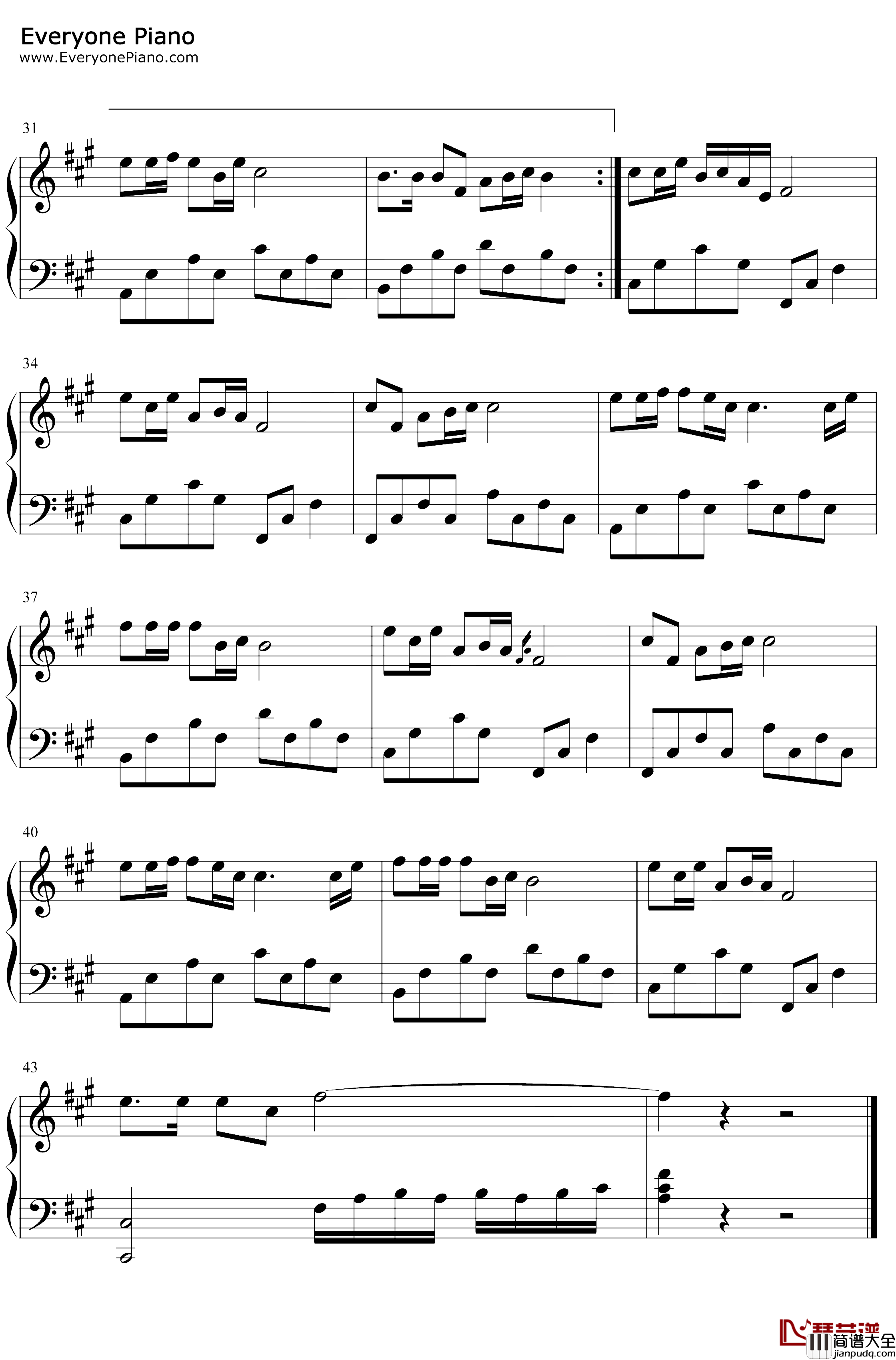 酒醉的蝴蝶钢琴谱_崔伟立_怎么也飞不出，花花的世界_简单版