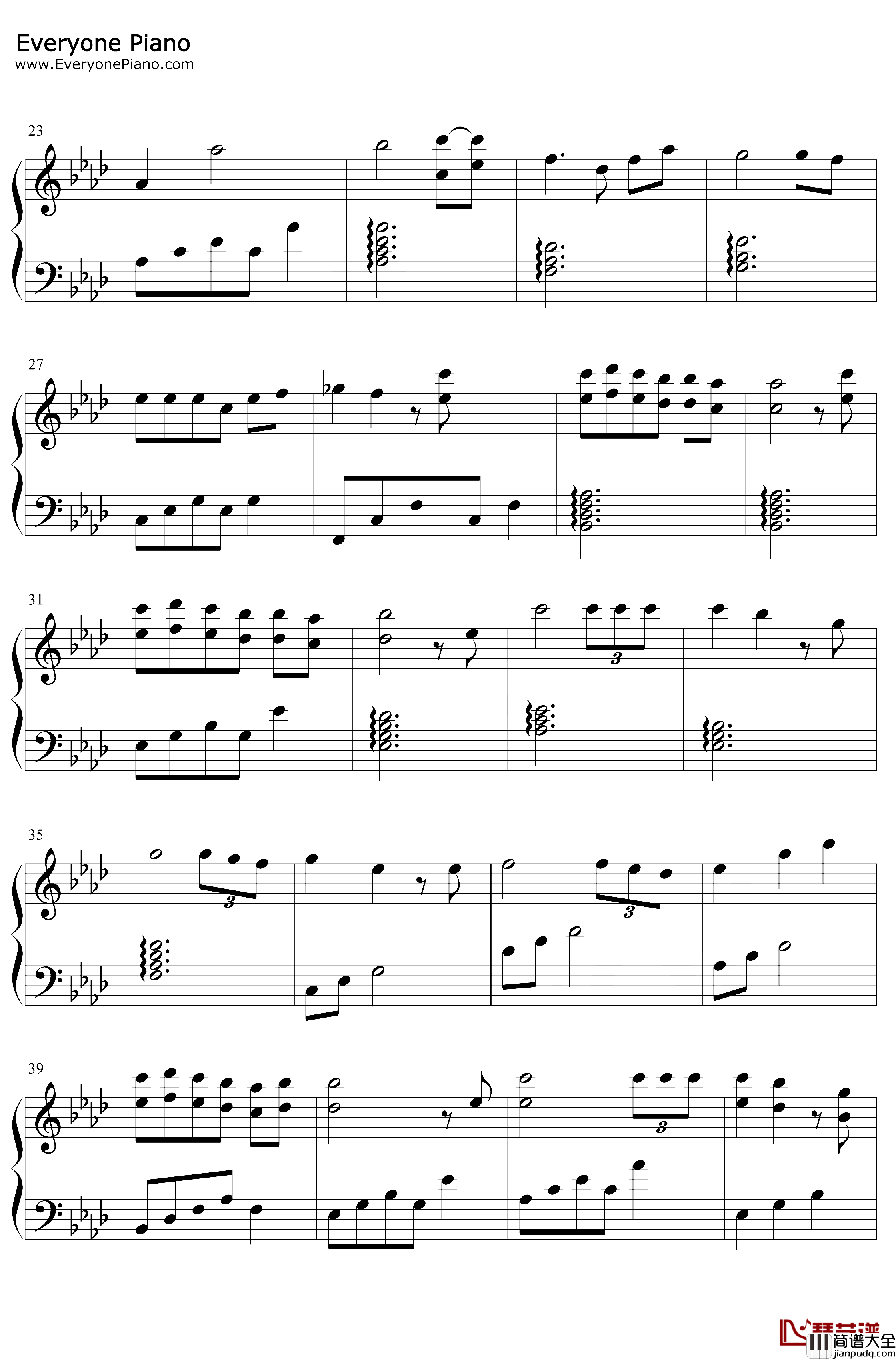 Give_You_My_Heart钢琴谱_IU_爱的迫降OST