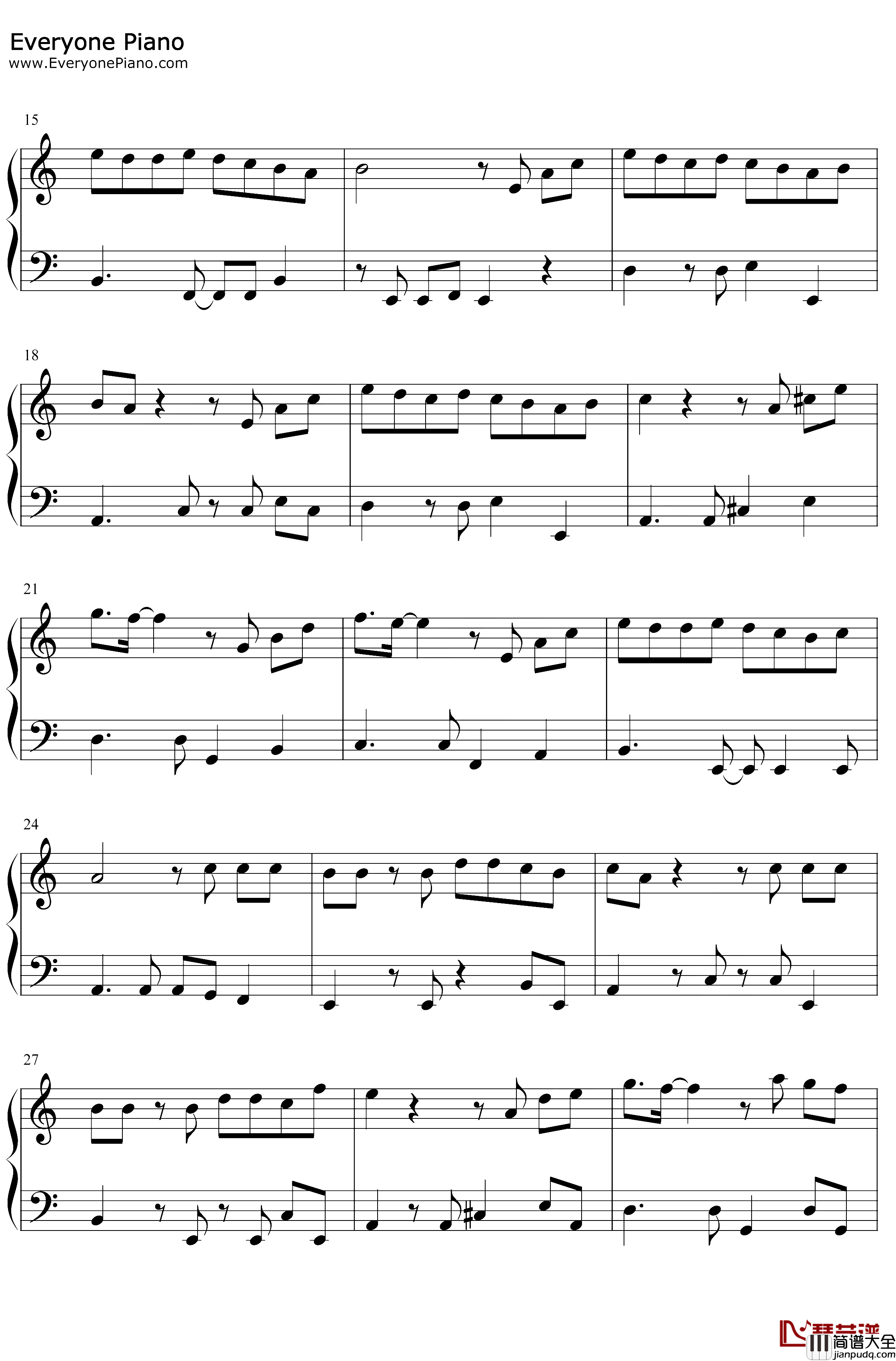 Mojito钢琴谱_周杰伦_完整版_周董新歌，再次导致QQ音乐服务器崩溃