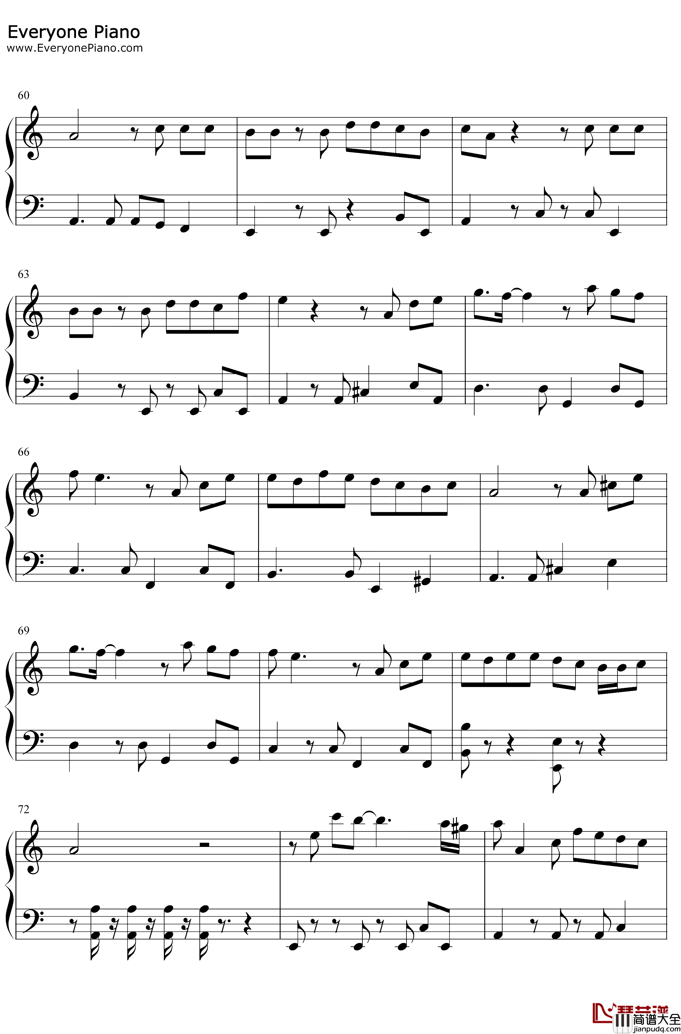 Mojito钢琴谱_周杰伦_完整版_周董新歌，再次导致QQ音乐服务器崩溃