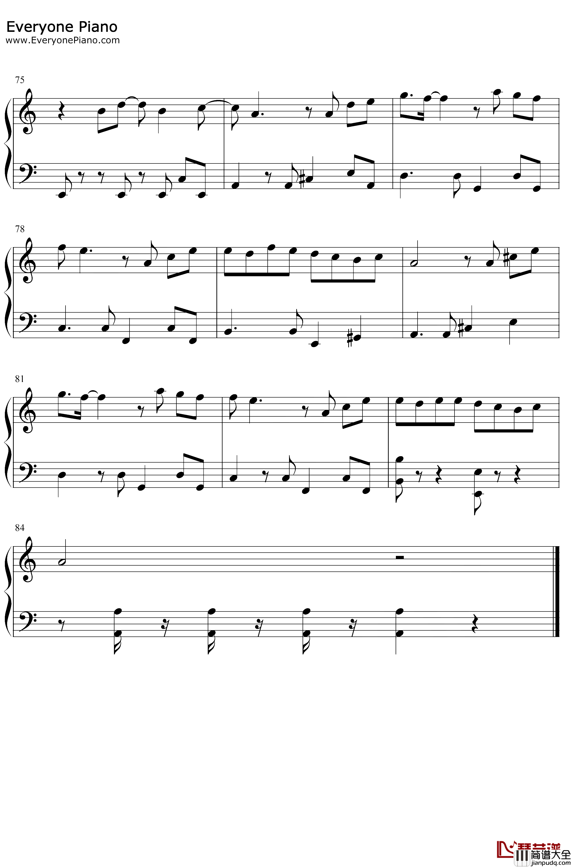 Mojito钢琴谱_周杰伦_完整版_周董新歌，再次导致QQ音乐服务器崩溃